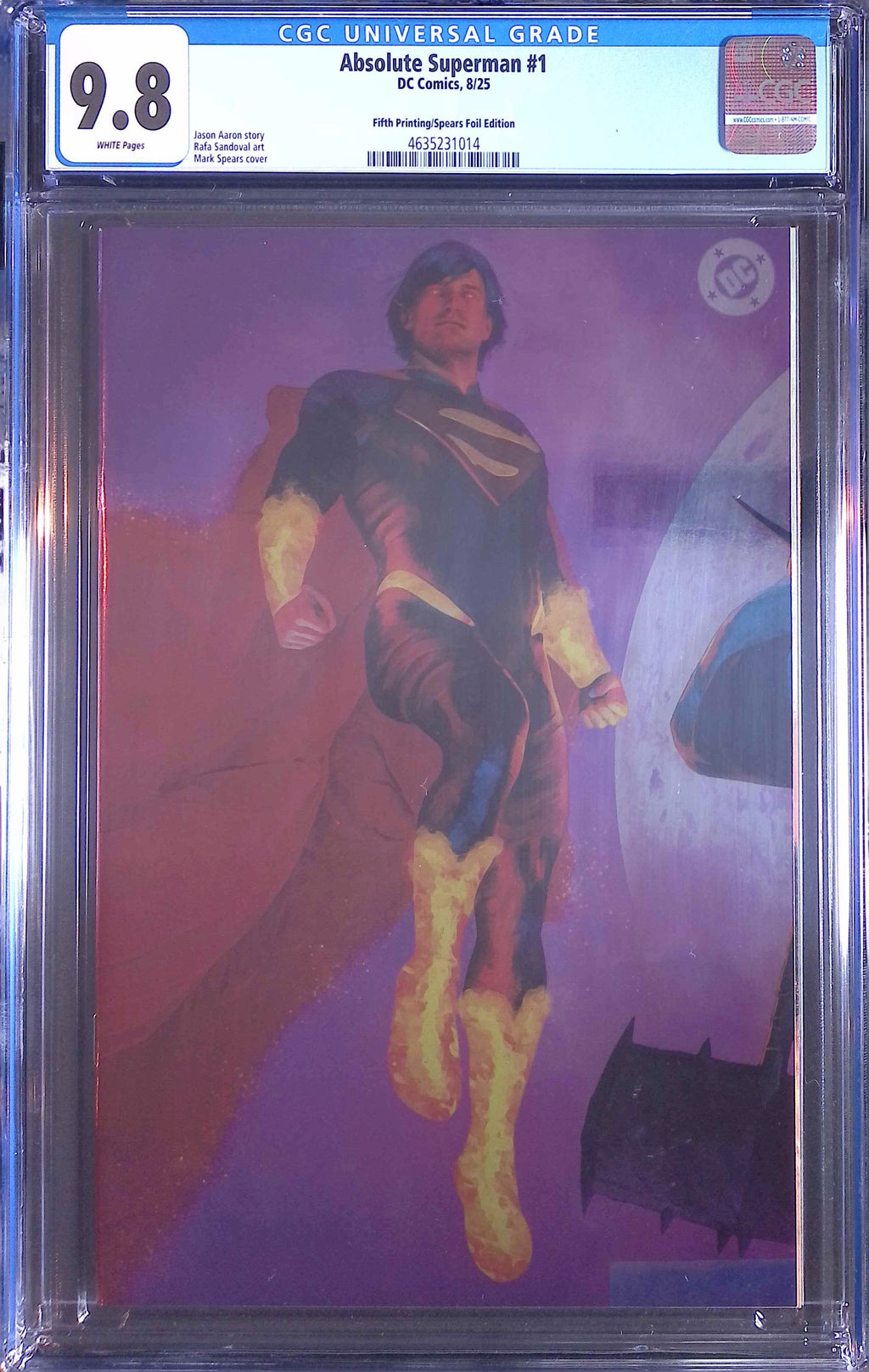 Absolute Trinity Mark Spears Connecting Foils 3 CGC 9.8 Graded Comics 4631835006, 4631835012, 4635231014.