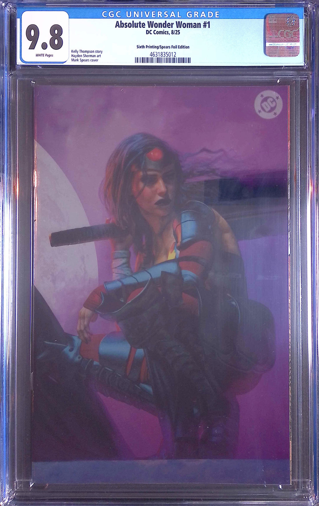 Absolute Trinity Mark Spears Connecting Foils 3 CGC 9.8 Graded Comics 4631835006, 4631835012, 4635231014.