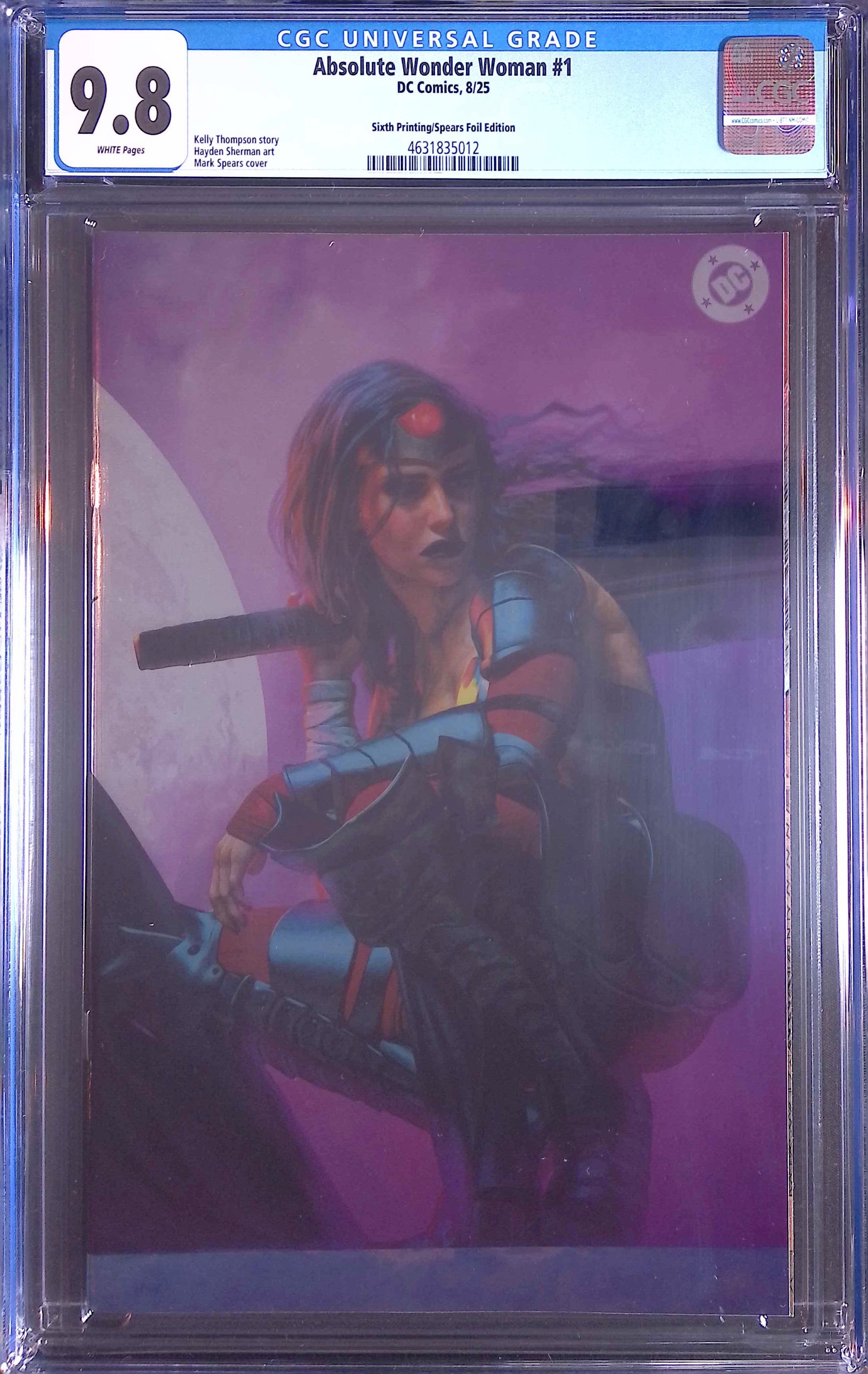 Absolute Trinity Mark Spears Connecting Foils 3 CGC 9.8 Graded Comics 4631835006, 4631835012, 4635231014.