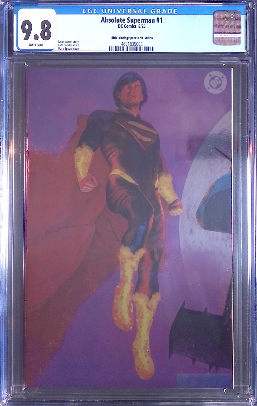 Absolute Superman # 1 DC Comics 8/25 Fifth Printing/Spears Foil CGC 9.8 4631835008