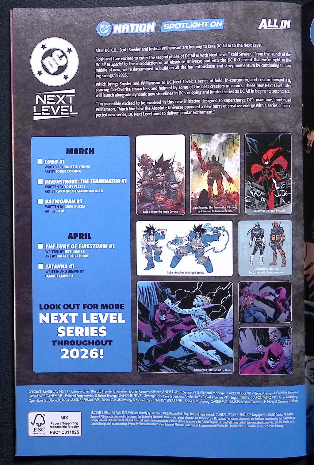 Absolute Batman # 15 Second Printing Cvr C Nick Dragotta Foil Variant BN