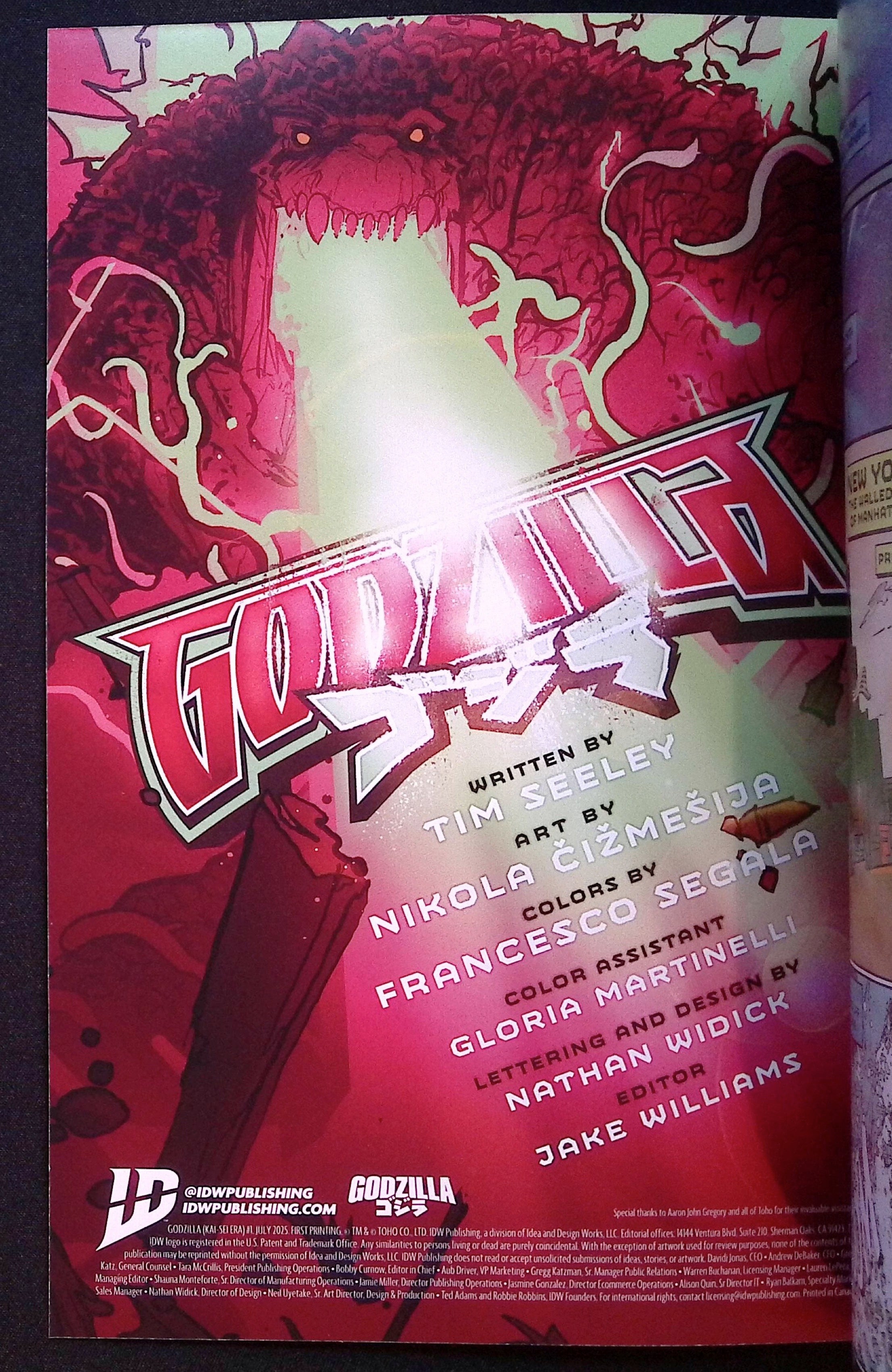 Godzilla # 1 Foil Variant Cover F 2025 NM