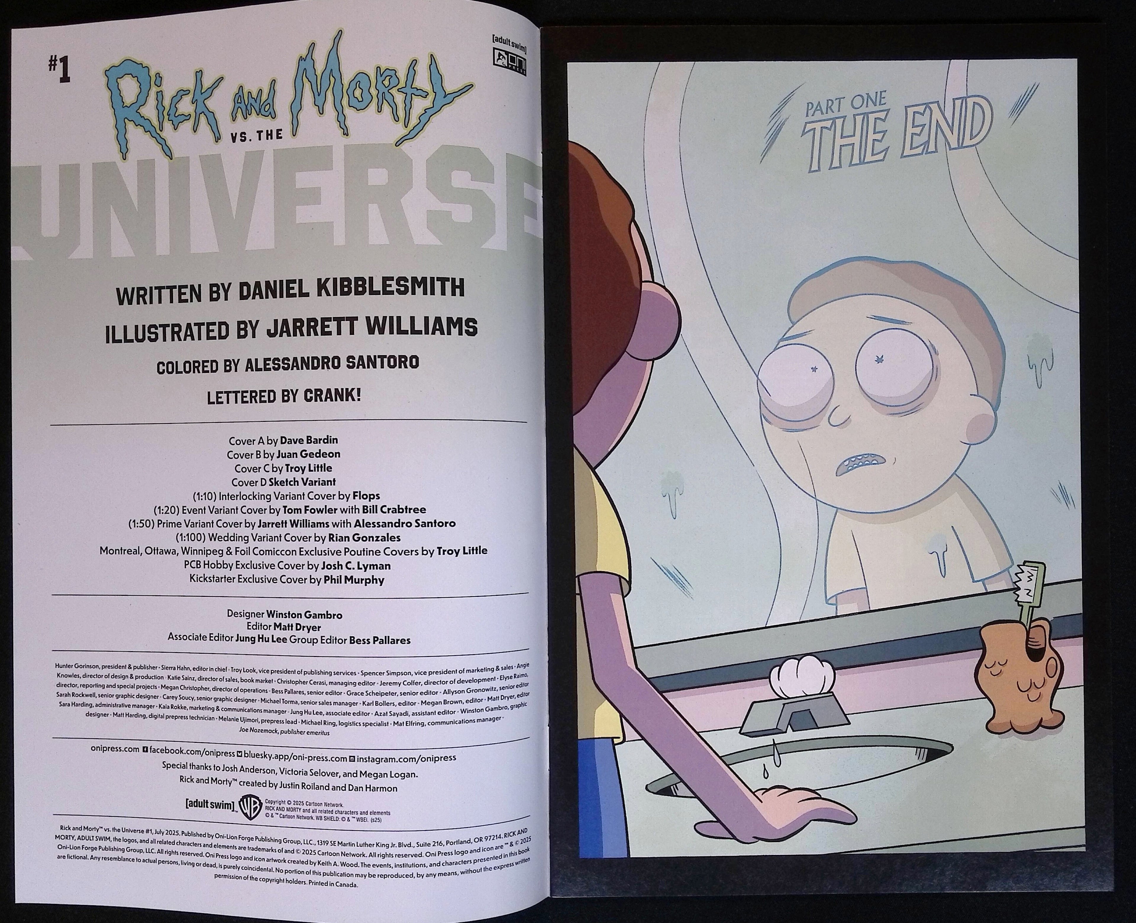 Rick and Morty vs. the Universe # 1 Cover B 2024 NM