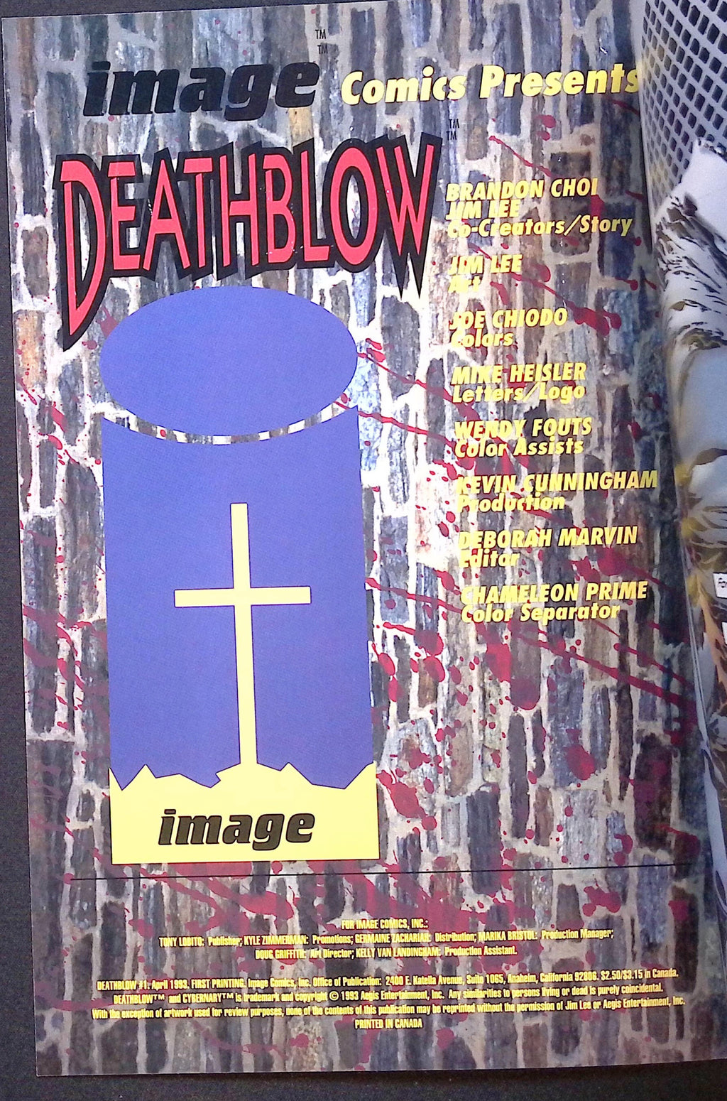 Deathblow # 1 Jim Lee Foil 1993 NM