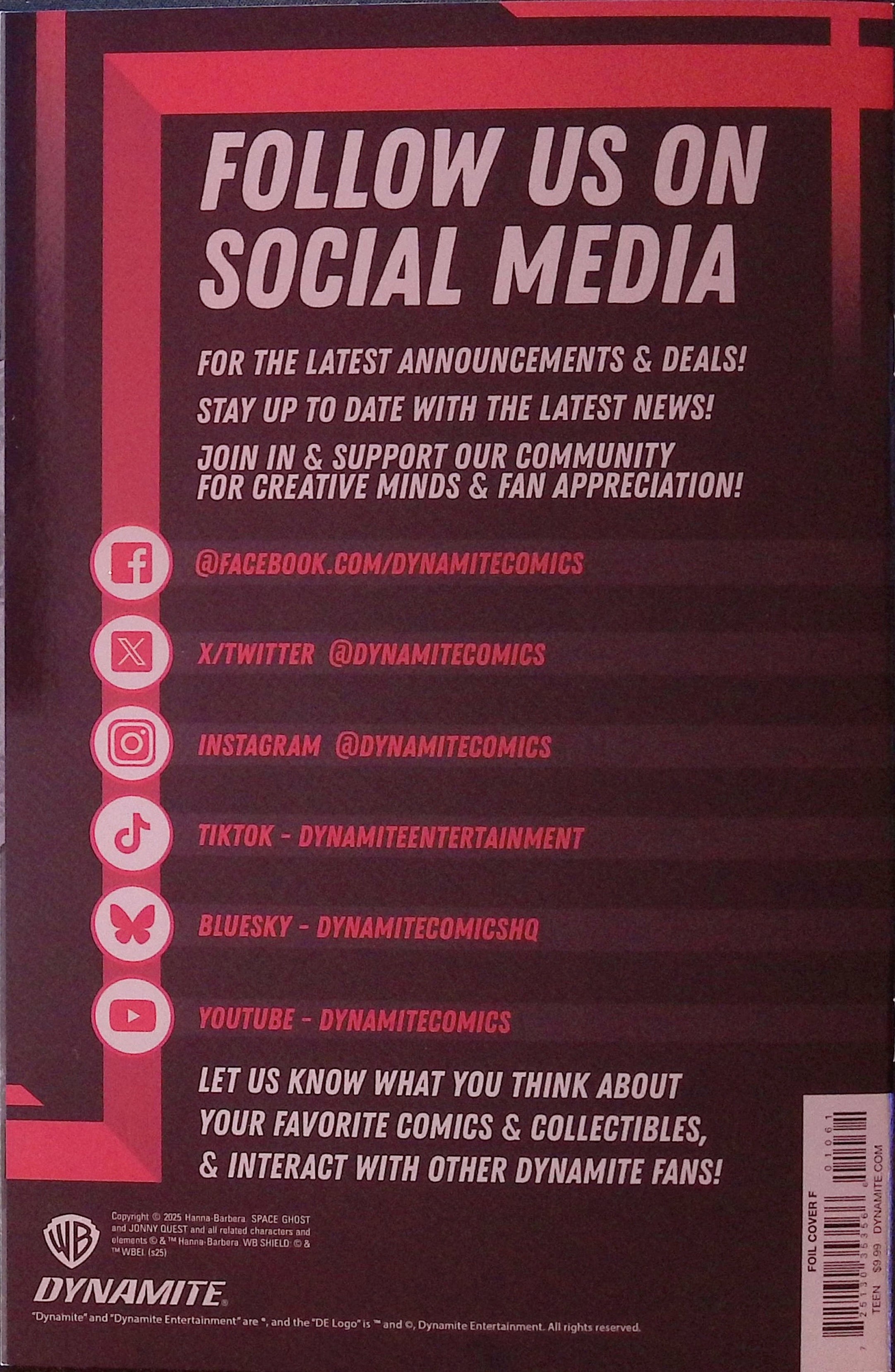 Space Ghost / Jonny Quest: Space Quest # 1 Foil Variant 2025 NM