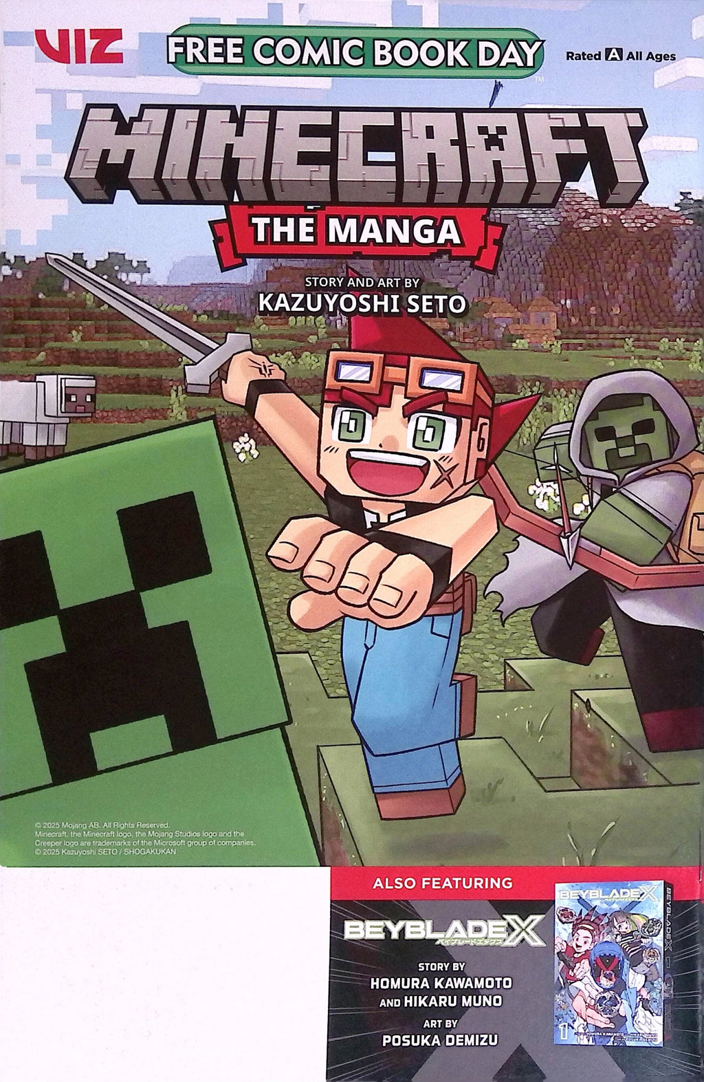 Minecraft: The Manga / Beyblade X #1 FCBD 2025 NM