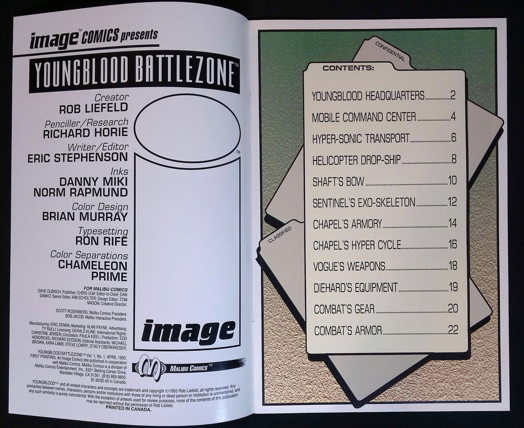 Youngblood Battlezone # 1 1993 NM-