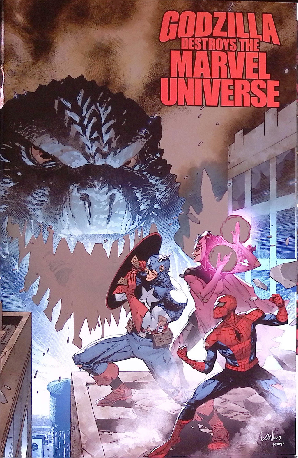 Godzilla Destroys the Marvel Universe # 1 Yu Foil Variant 2025 NM