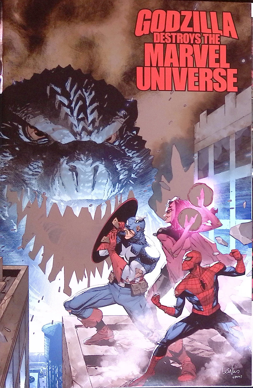 Godzilla Destroys the Marvel Universe # 1 Yu Foil Variant 2025 NM