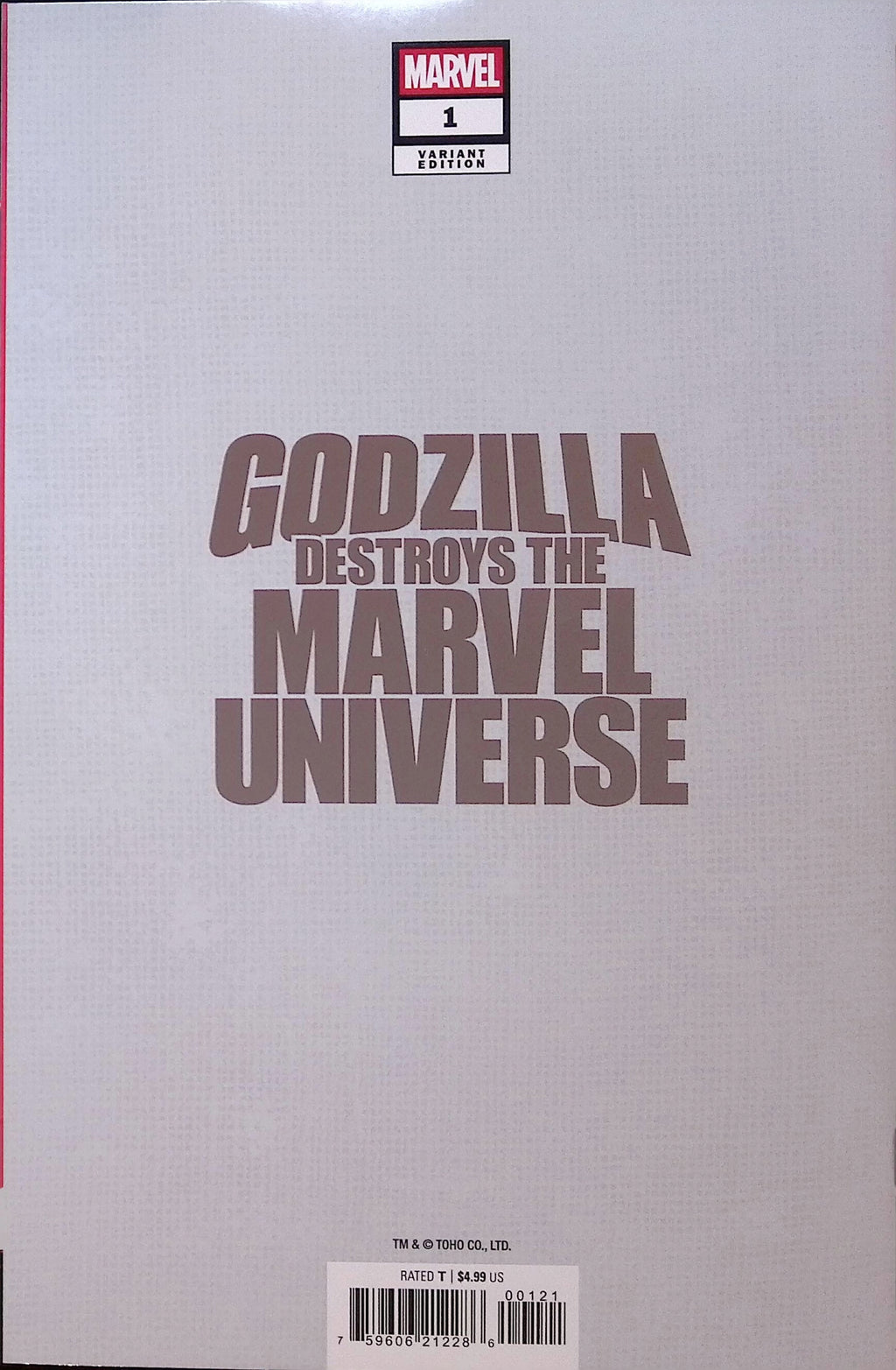 Godzilla Destroys the Marvel Universe # 1 Yu Foil Variant 2025 NM
