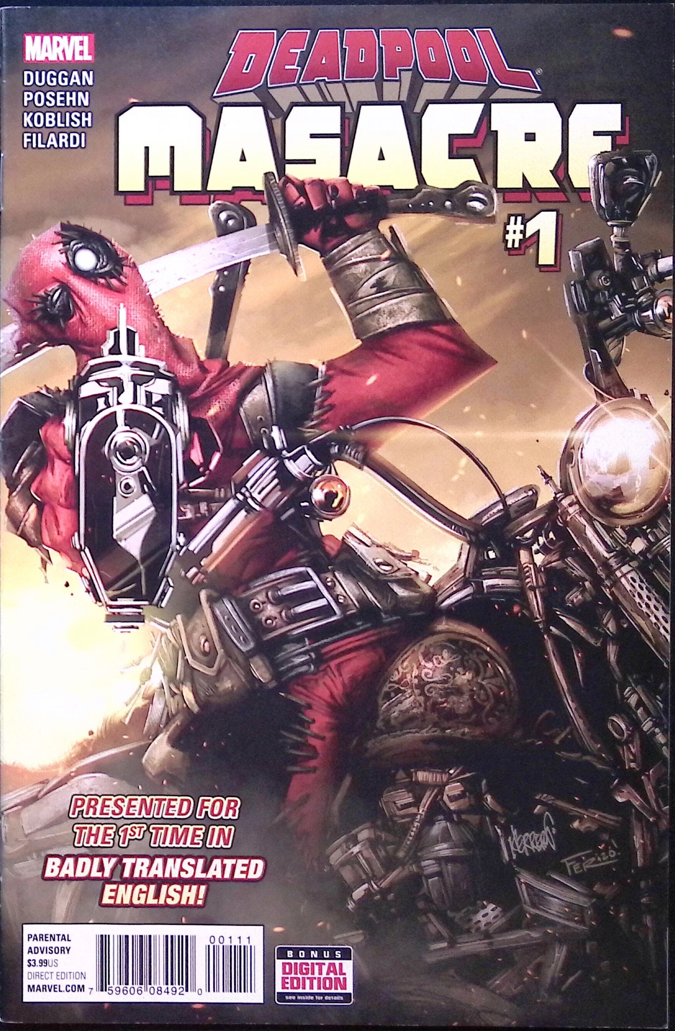 Deadpool: Masacre # 1 2016 NM-