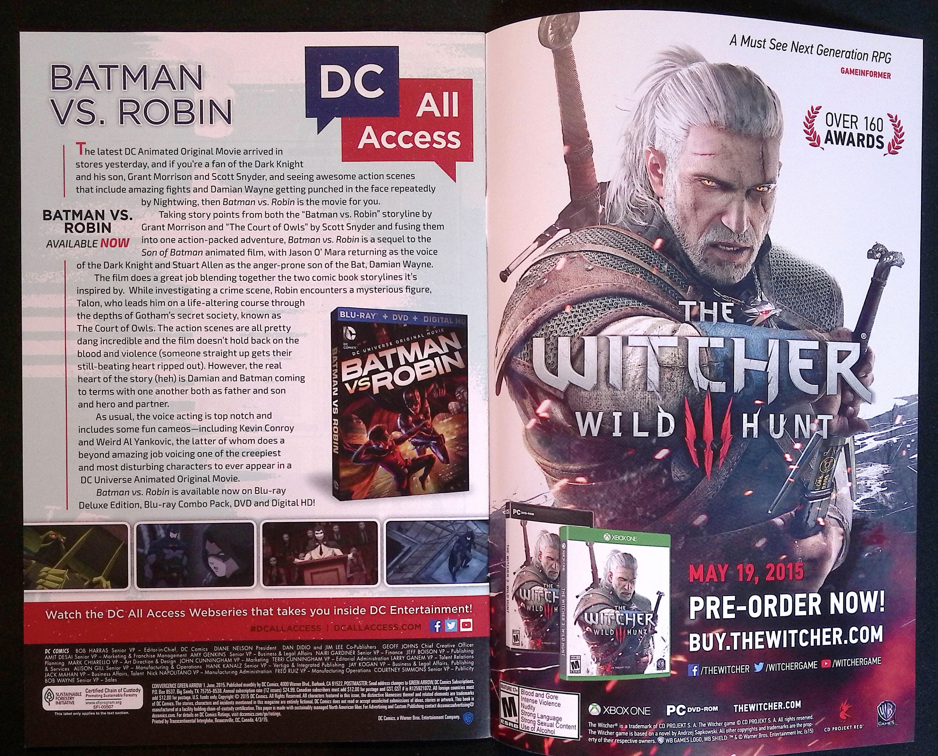 Convergence: Green Arrow # 1 2015 VF/NM