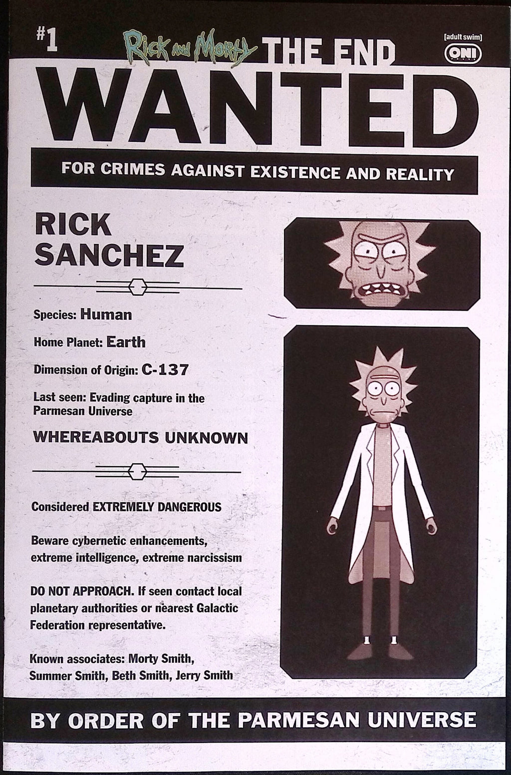 Rick and Morty: The End # 1 1:10 Most Wanted Variant 2025 NM