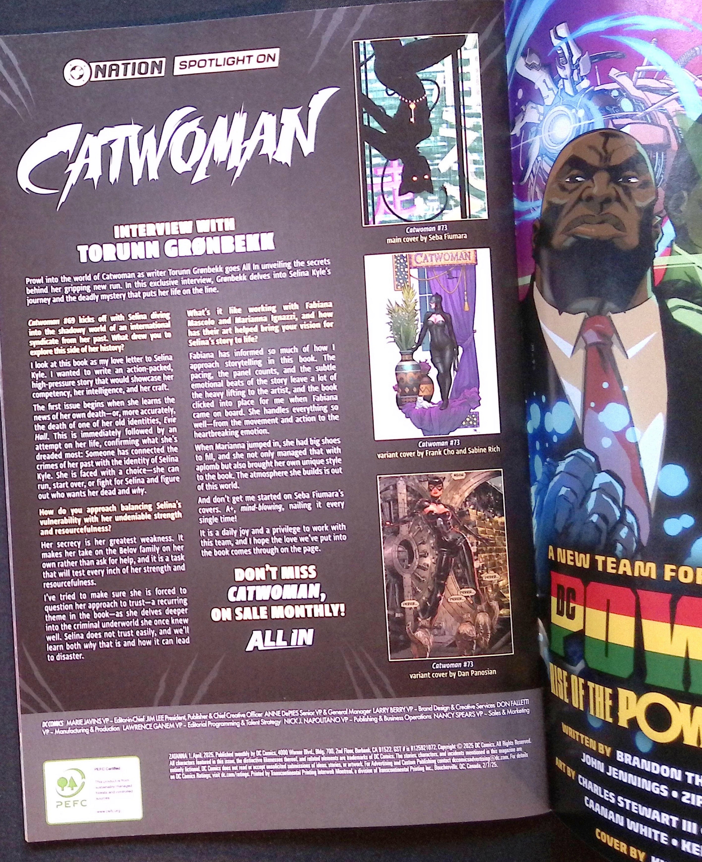 Zatanna # 1 Ossio Foil Variant 2025 NM