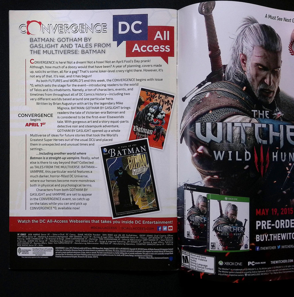 Convergence # 0 2015 VF/NM