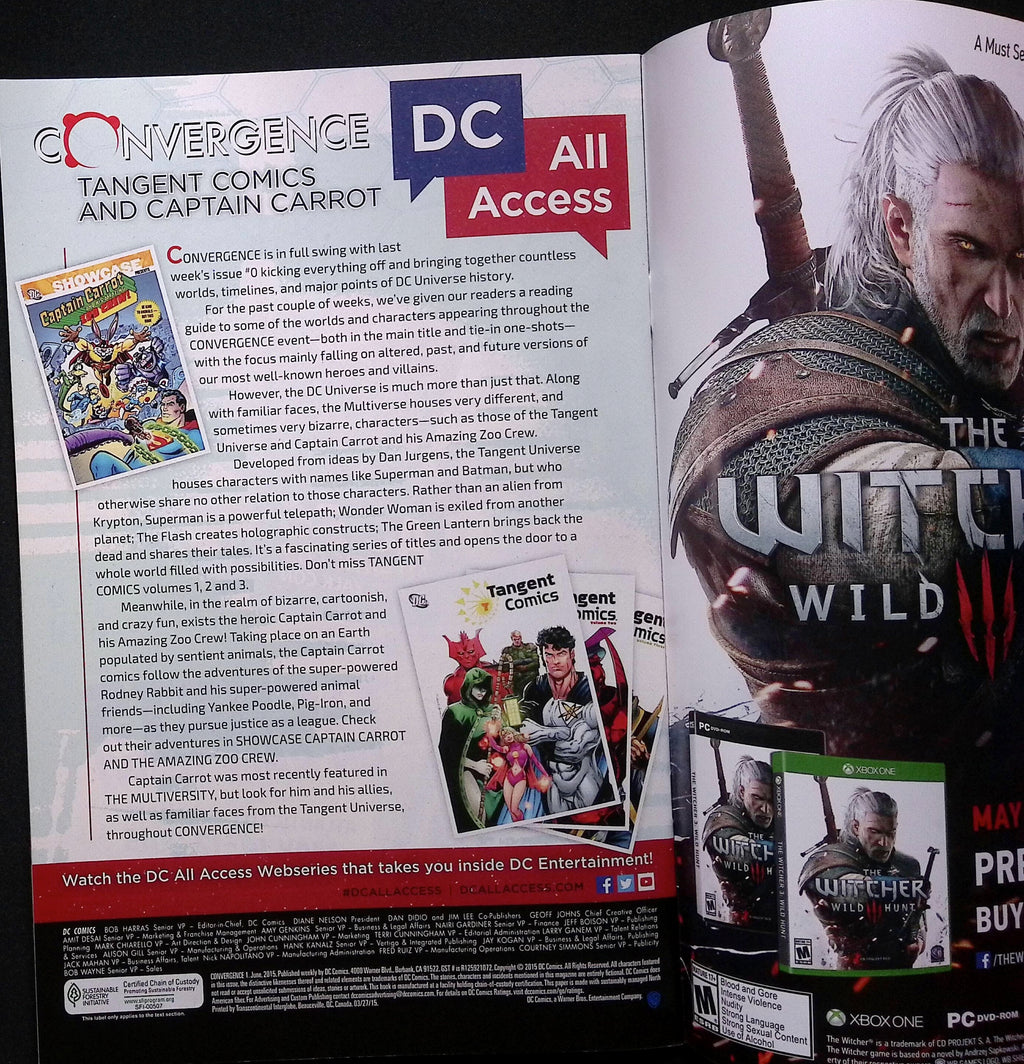 Convergence # 1 2015 VF/NM