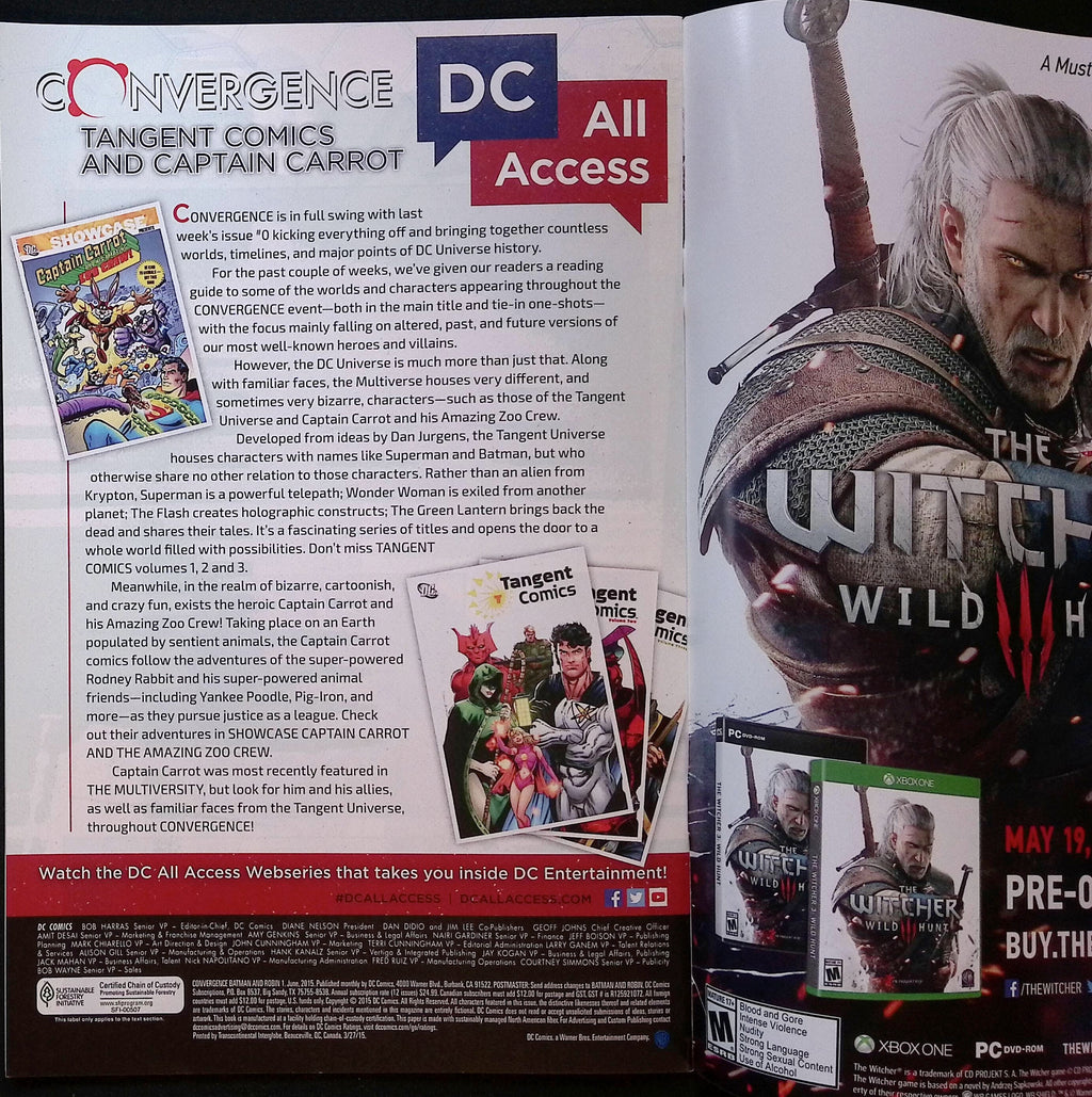 Convergence: Batman and Robin # 1 2015 VF/NM