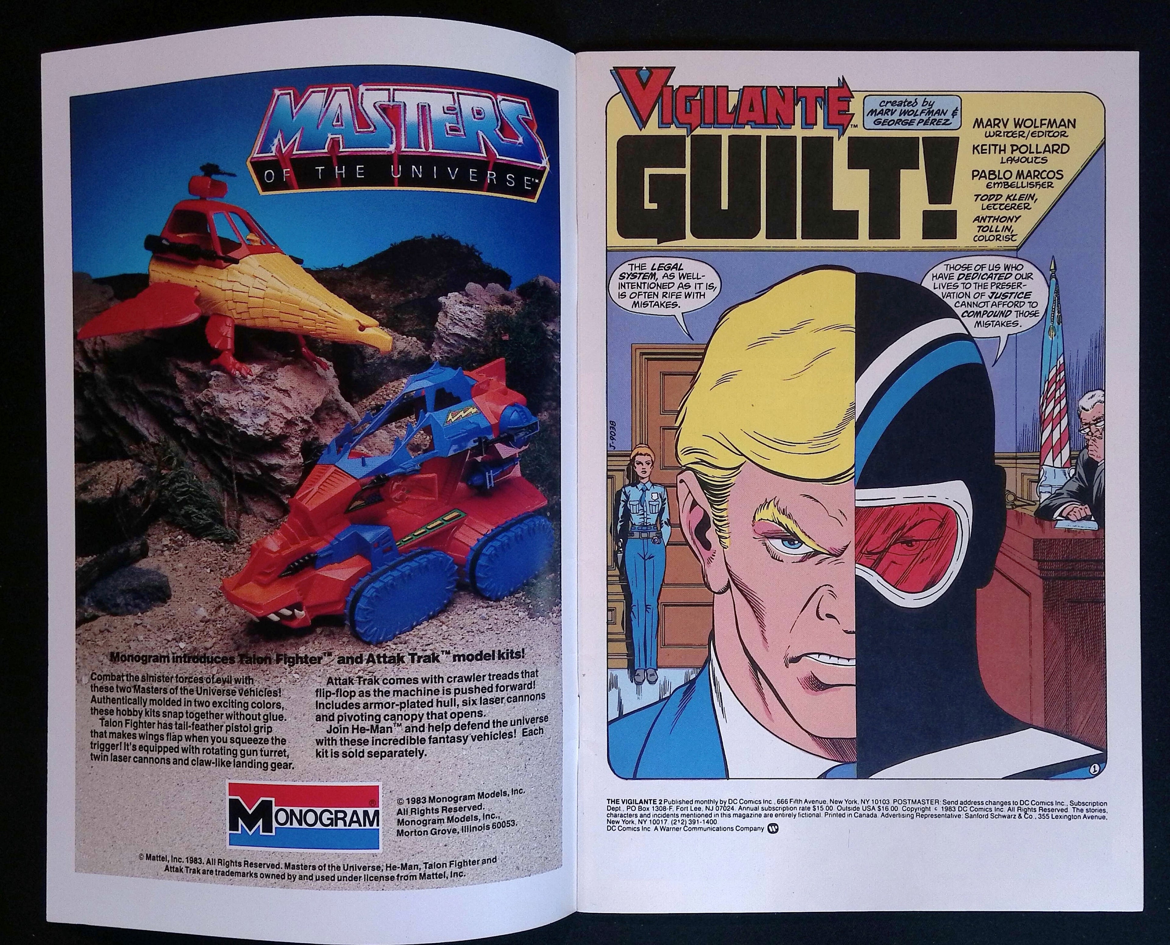 Vigilante # 2 1984 VF+