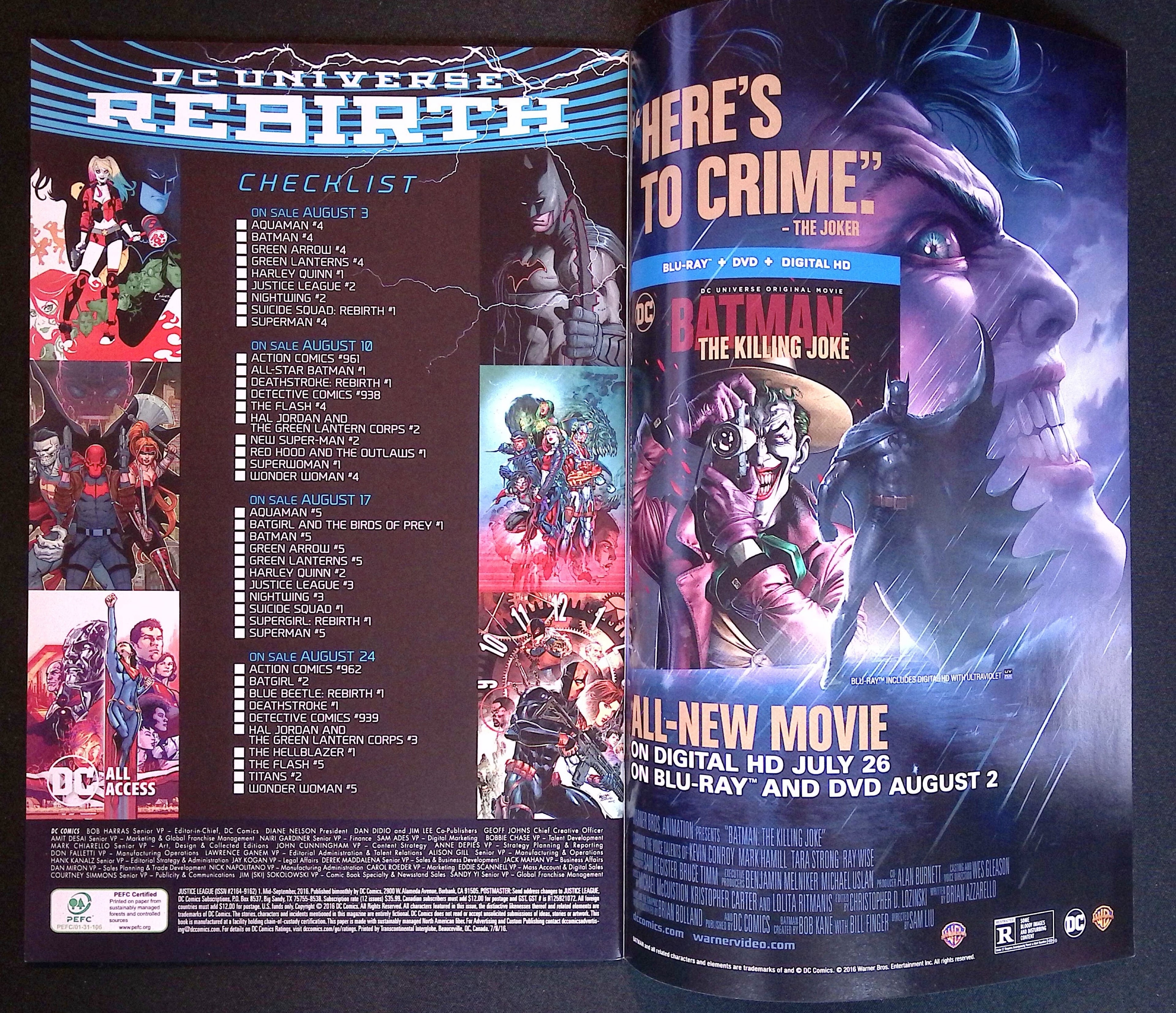 Justice League # 1 2016 NM-