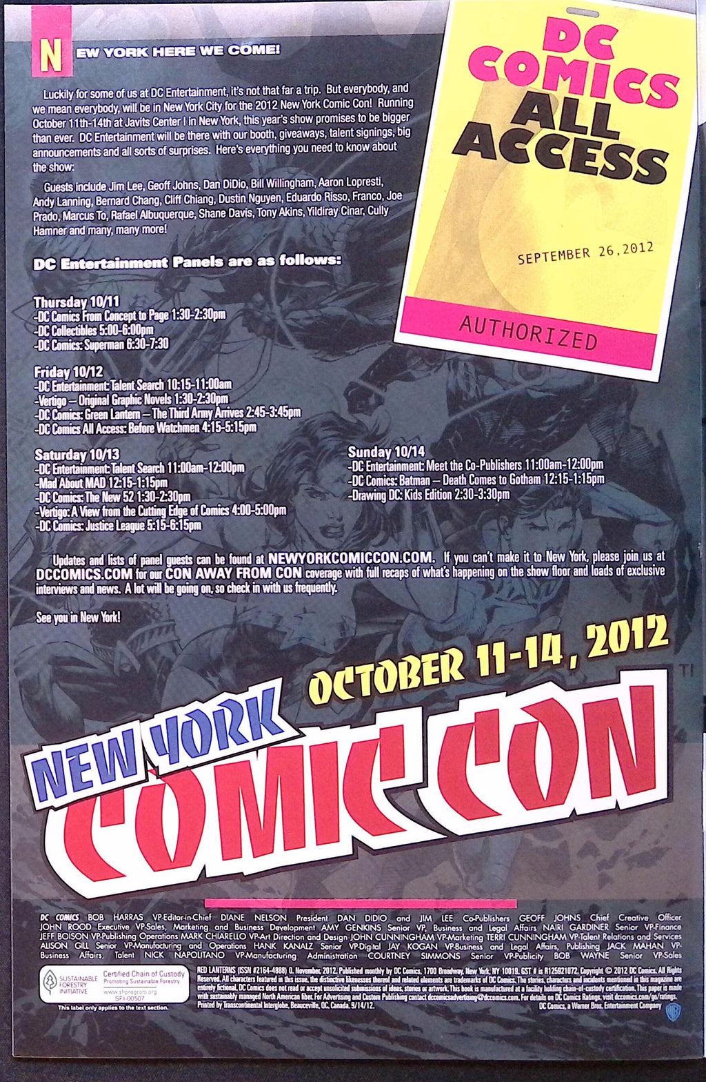 Red Lanterns # 0 2012 NM-