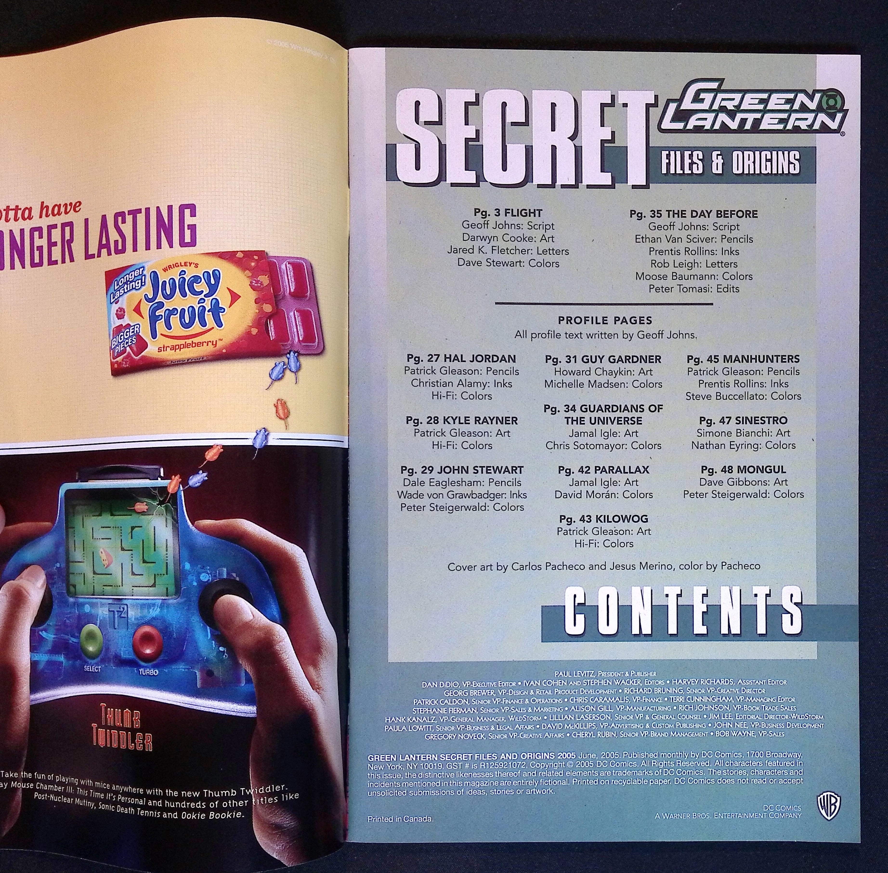 Green Lantern Secret Files and Origins 2005 NM-