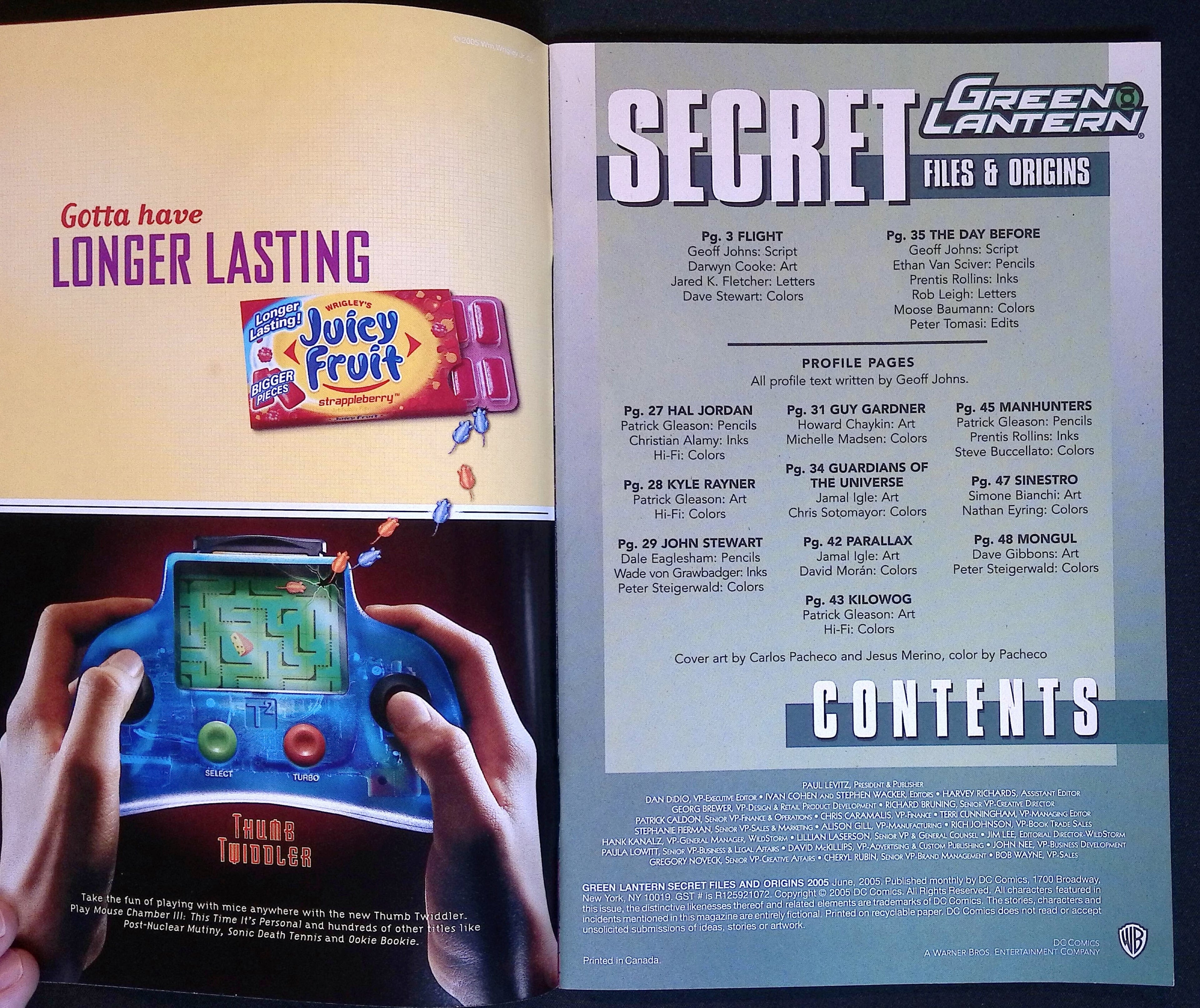 Green Lantern Secret Files and Origins 2005 NM-