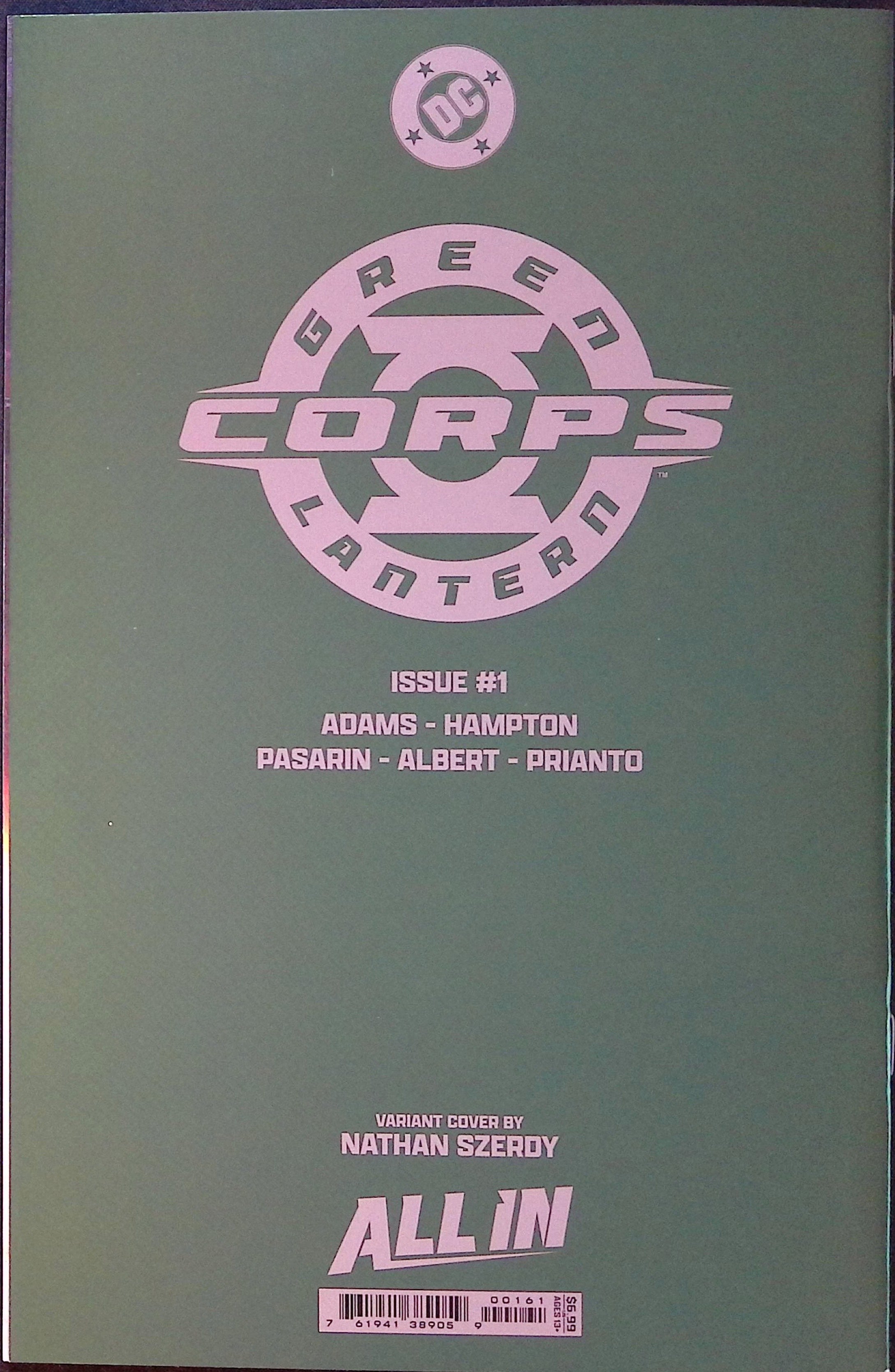 Green Lantern Corps # 1 Szerdy Foil Variant 2025 NM