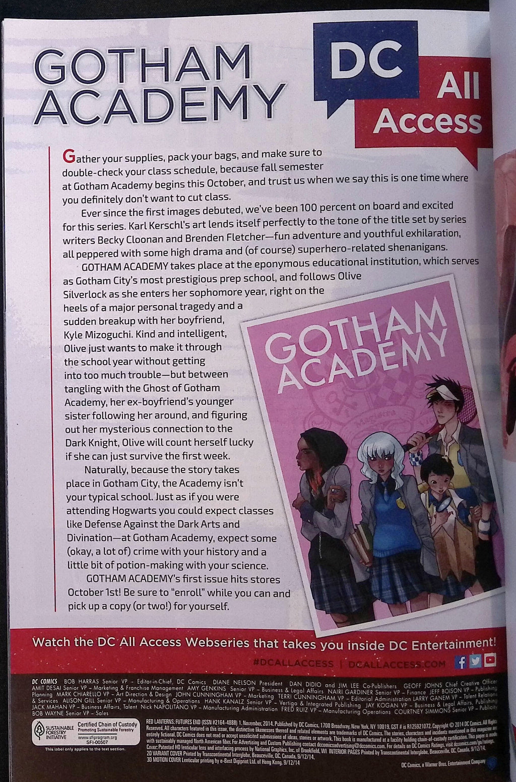 Red Lanterns: Futures End # 1 3D Lenticular Cover 2014 NM