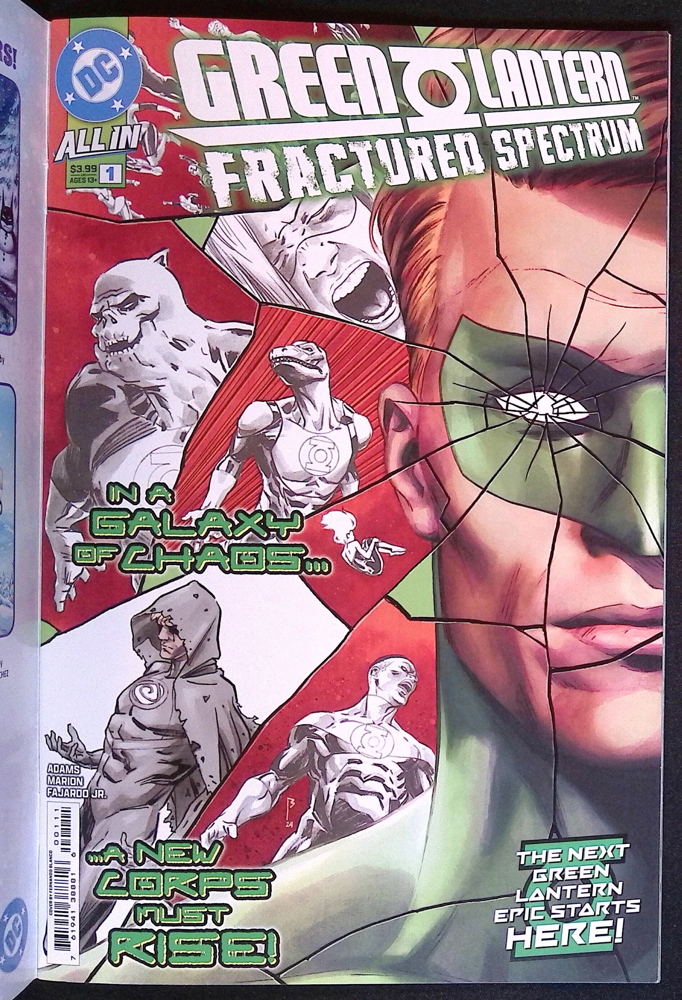Green Lantern: Fractured Spectrum # 1 Blanco Foil Variant 2025 NM