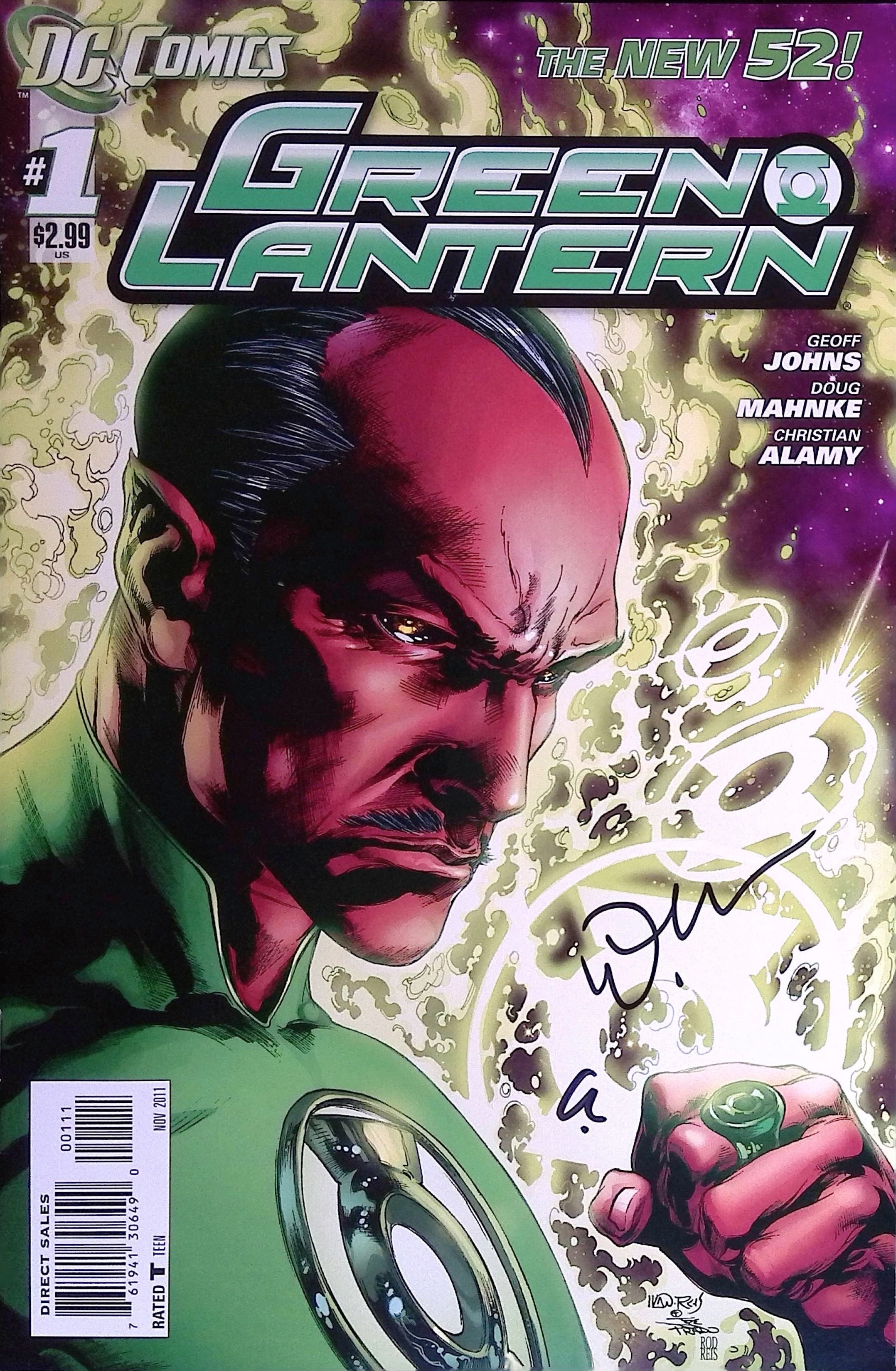 Green Lantern #1 Signed by Doug Mahnke (maybe) 2011 VF/NM