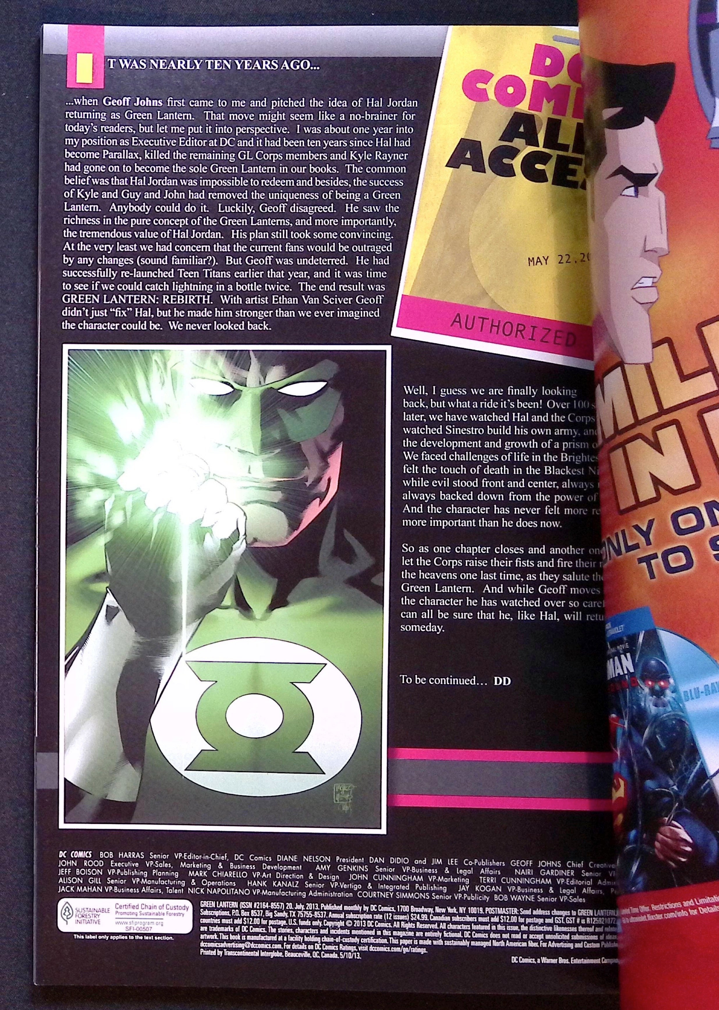 Green Lantern # 20 NM