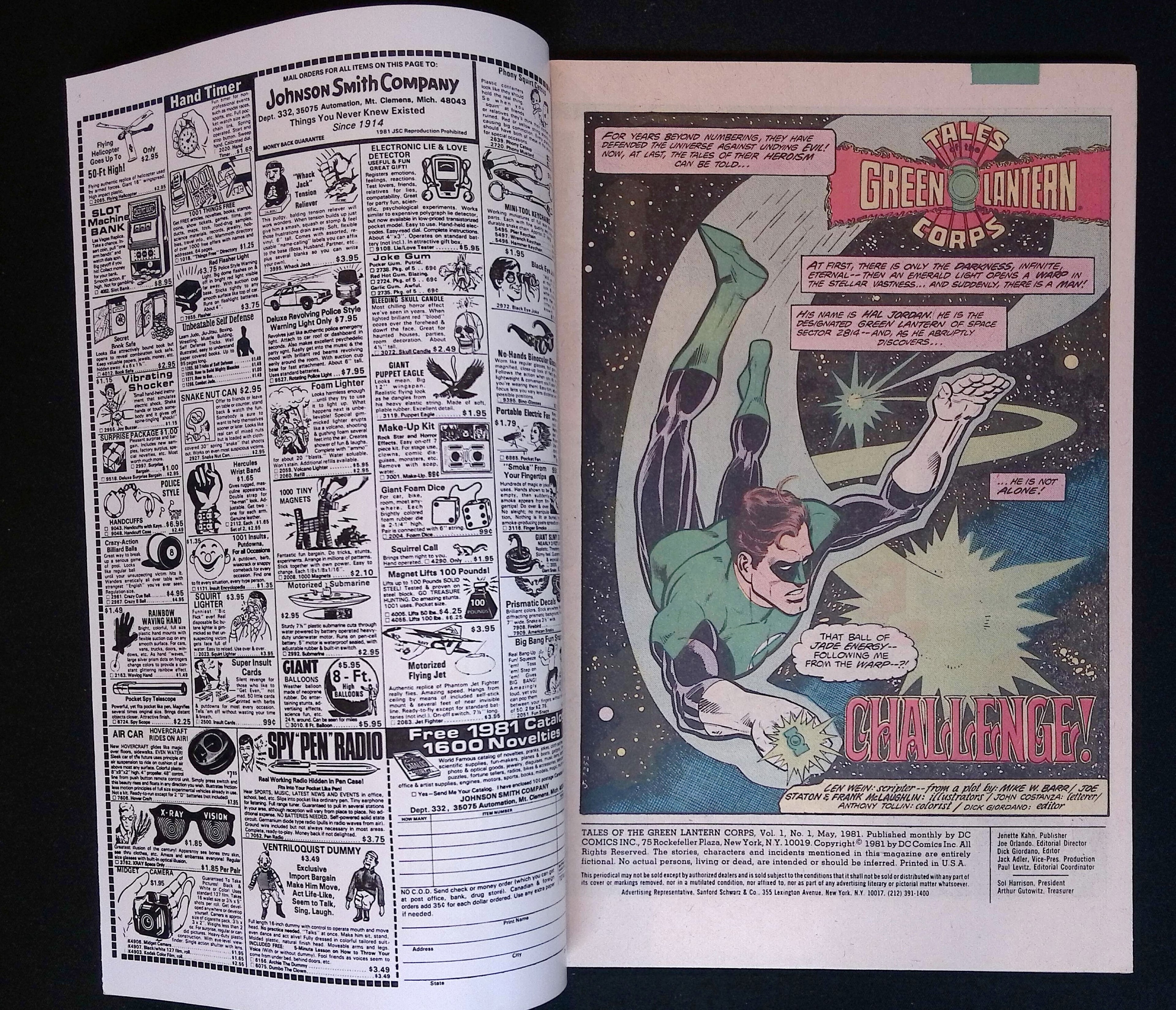 Tales of the Green Lantern Corps #1 1981 NM-
