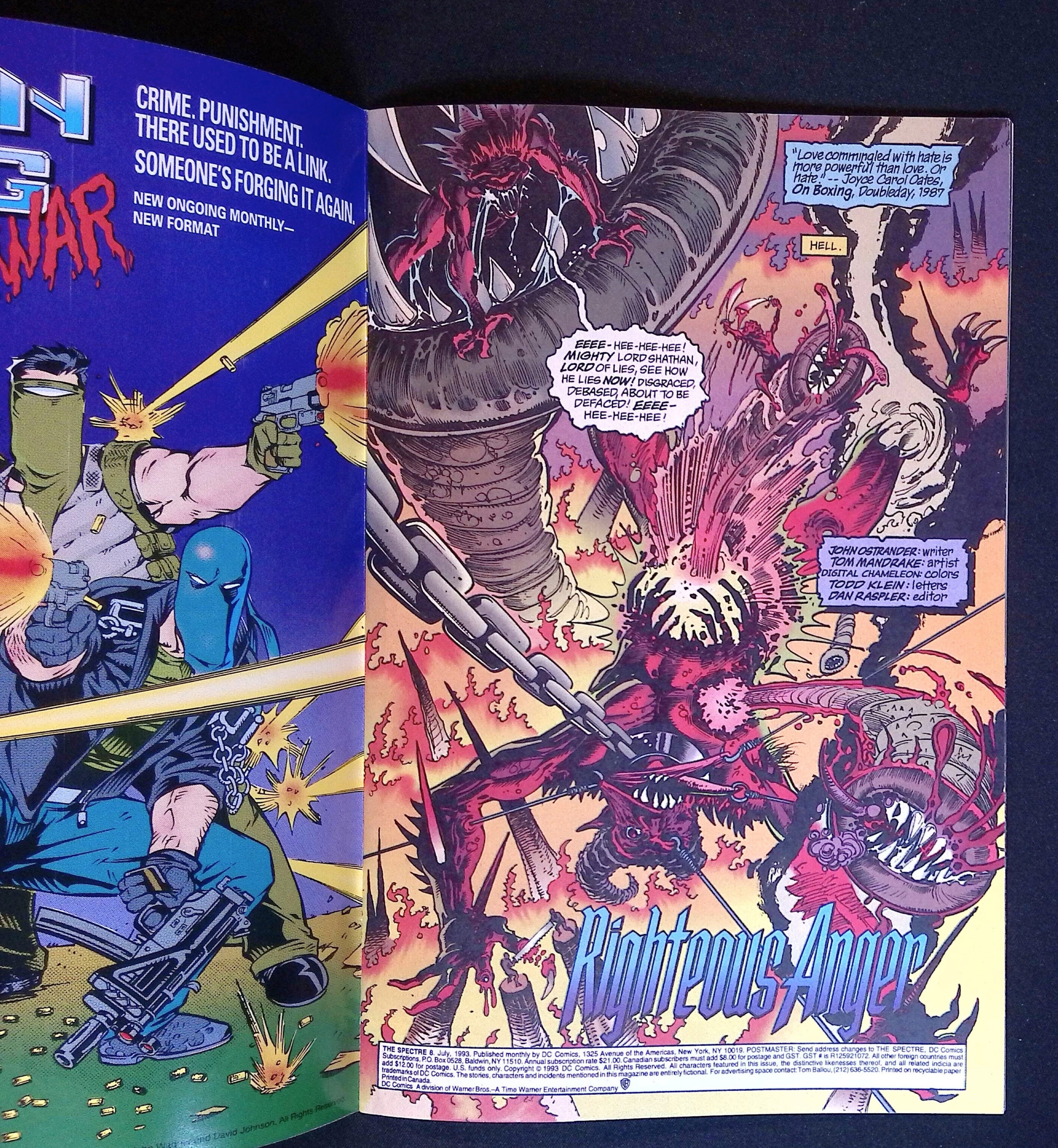 The Spectre # 8 Glow in the Dark Cover 1993 NM