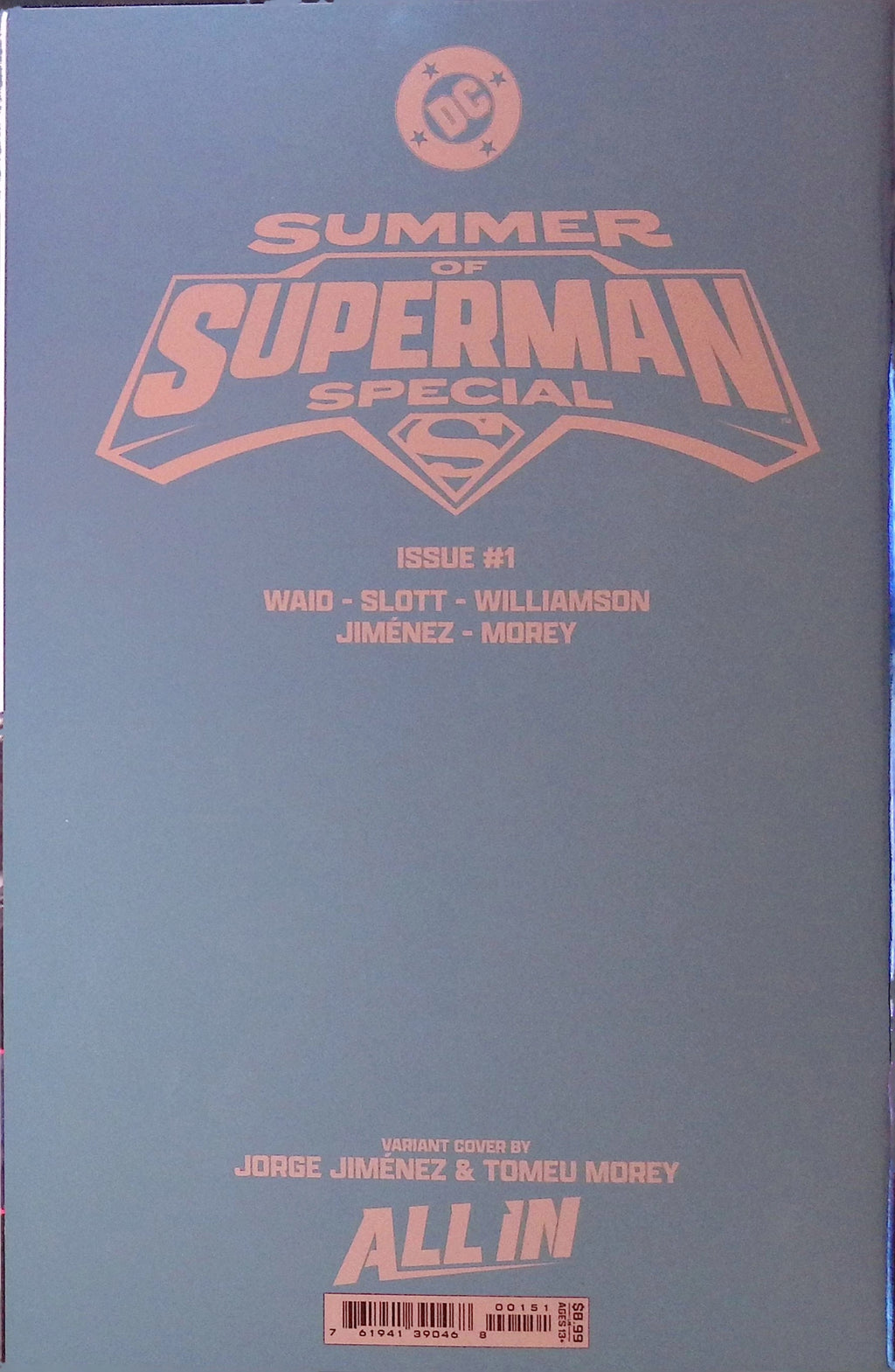 Summer of Superman Special # 1 Jiménez Foil Variant 2025 BN