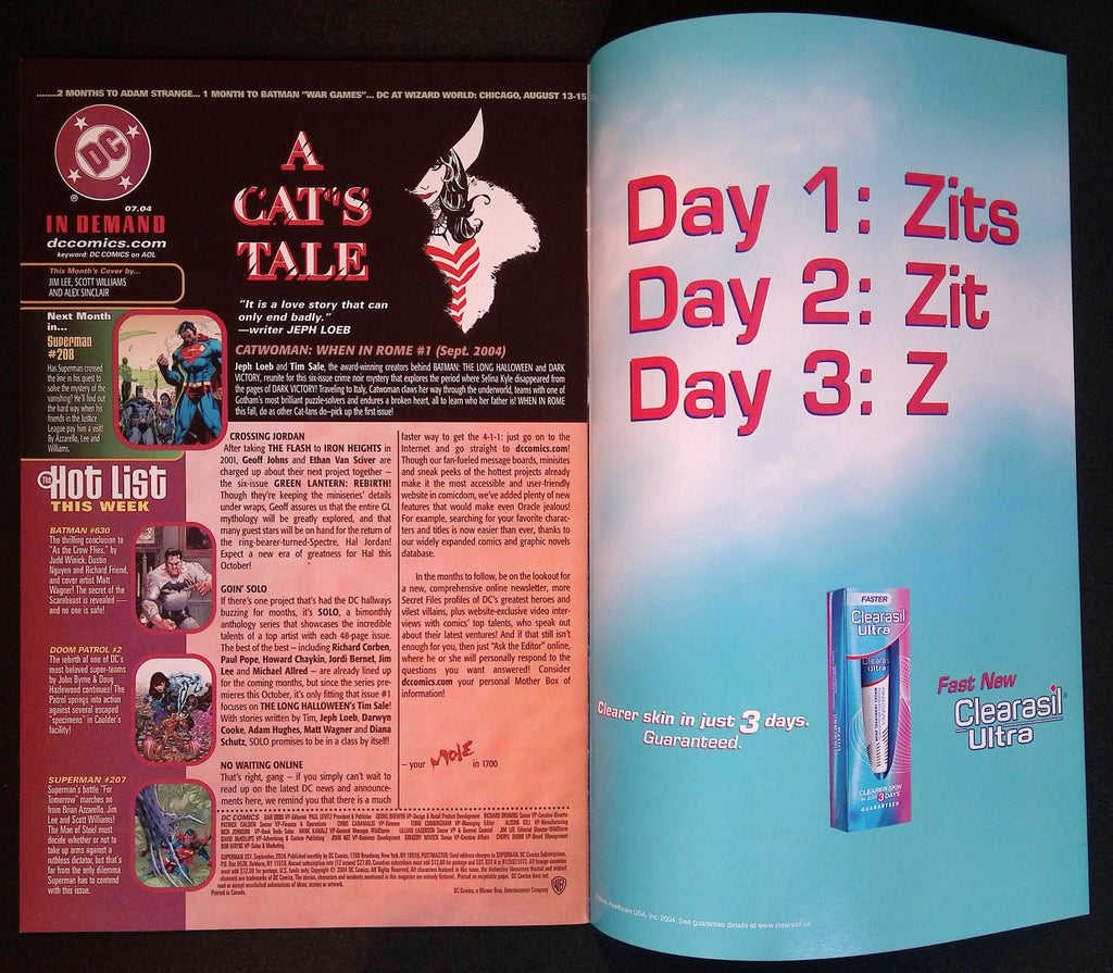 Superman # 207 Jim Lee 2004 NM-