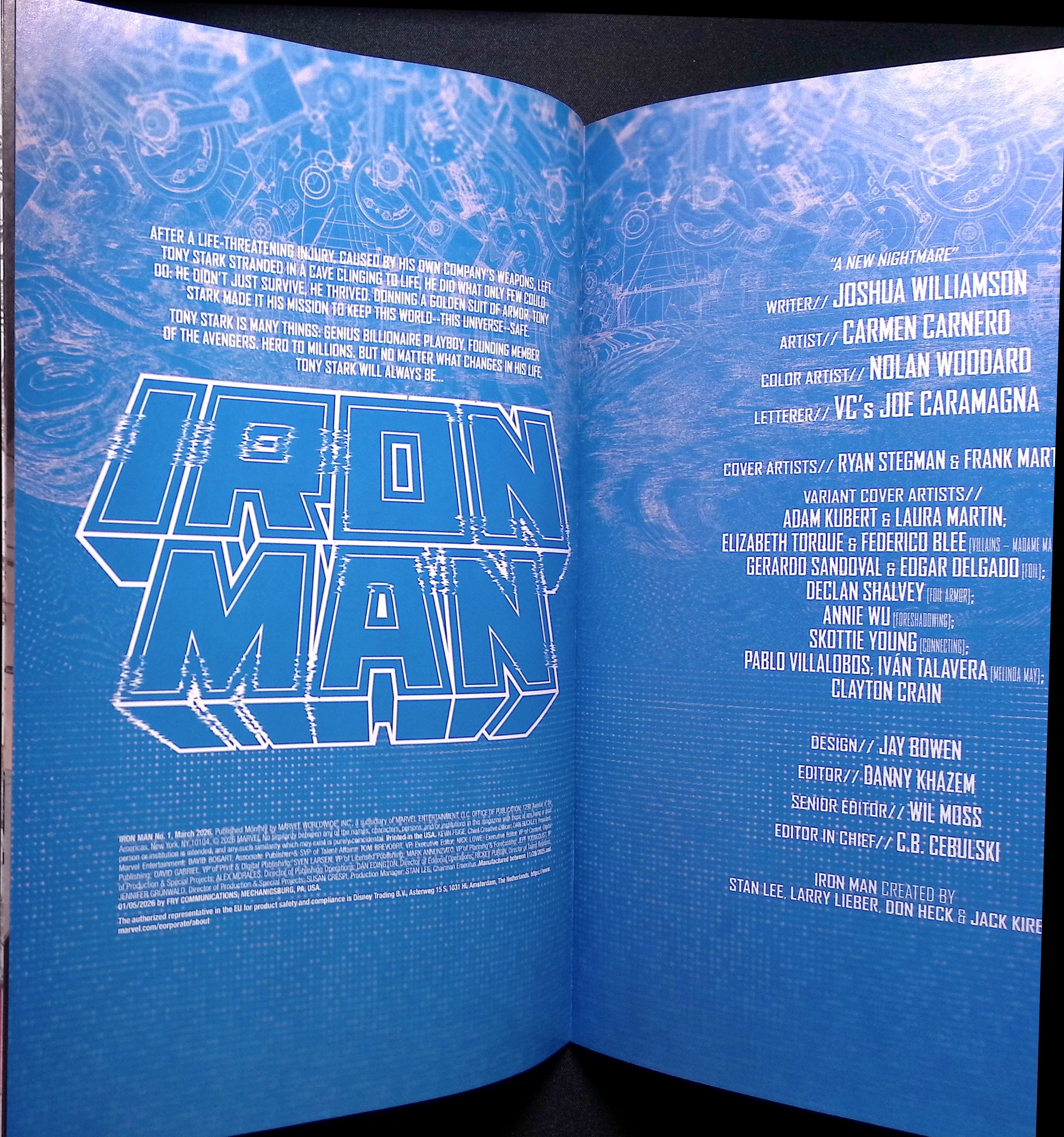 Iron Man # 1 Shalvey Foil Variant 2026 NM