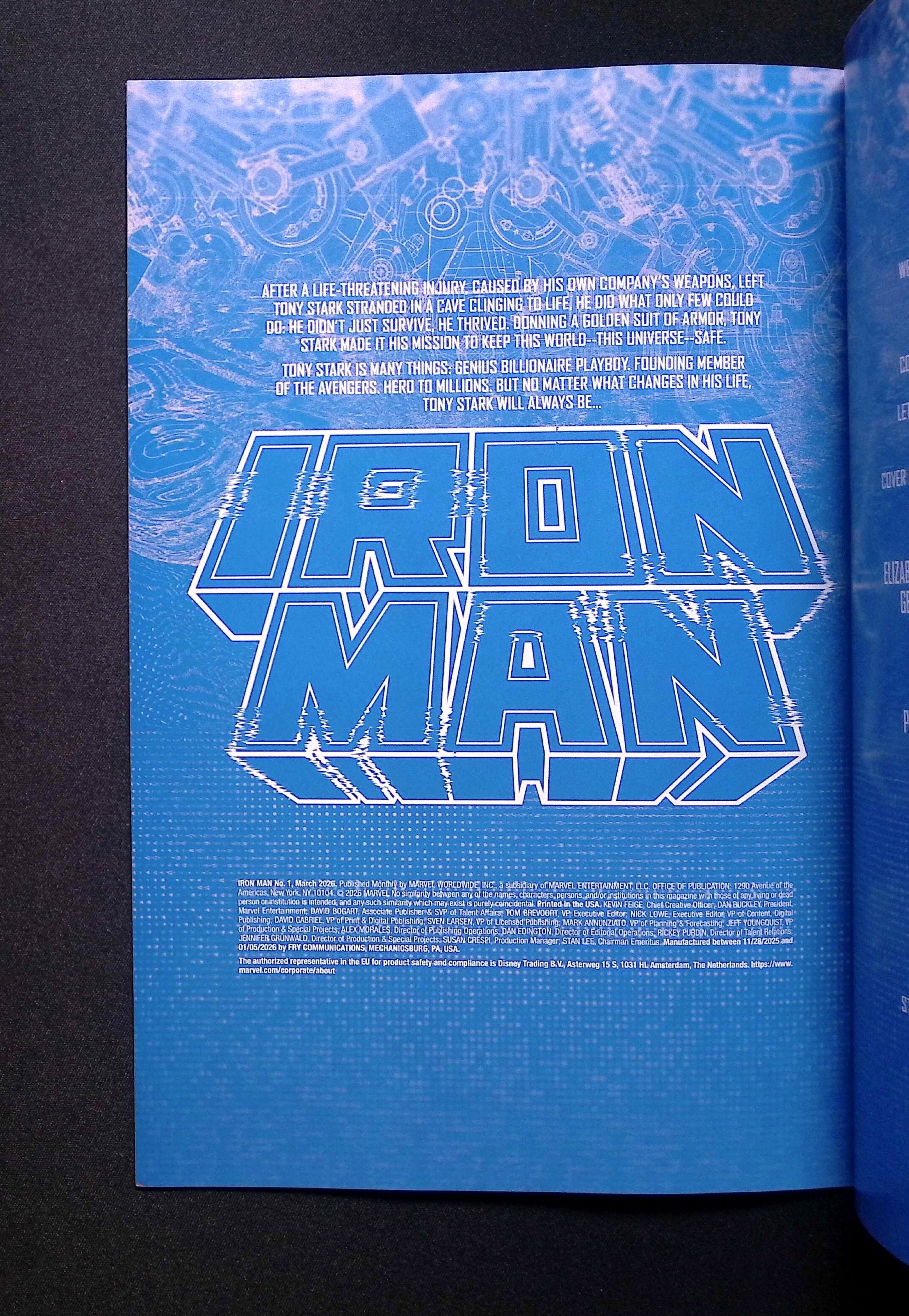 Iron Man # 1 Shalvey Foil Variant 2026 NM