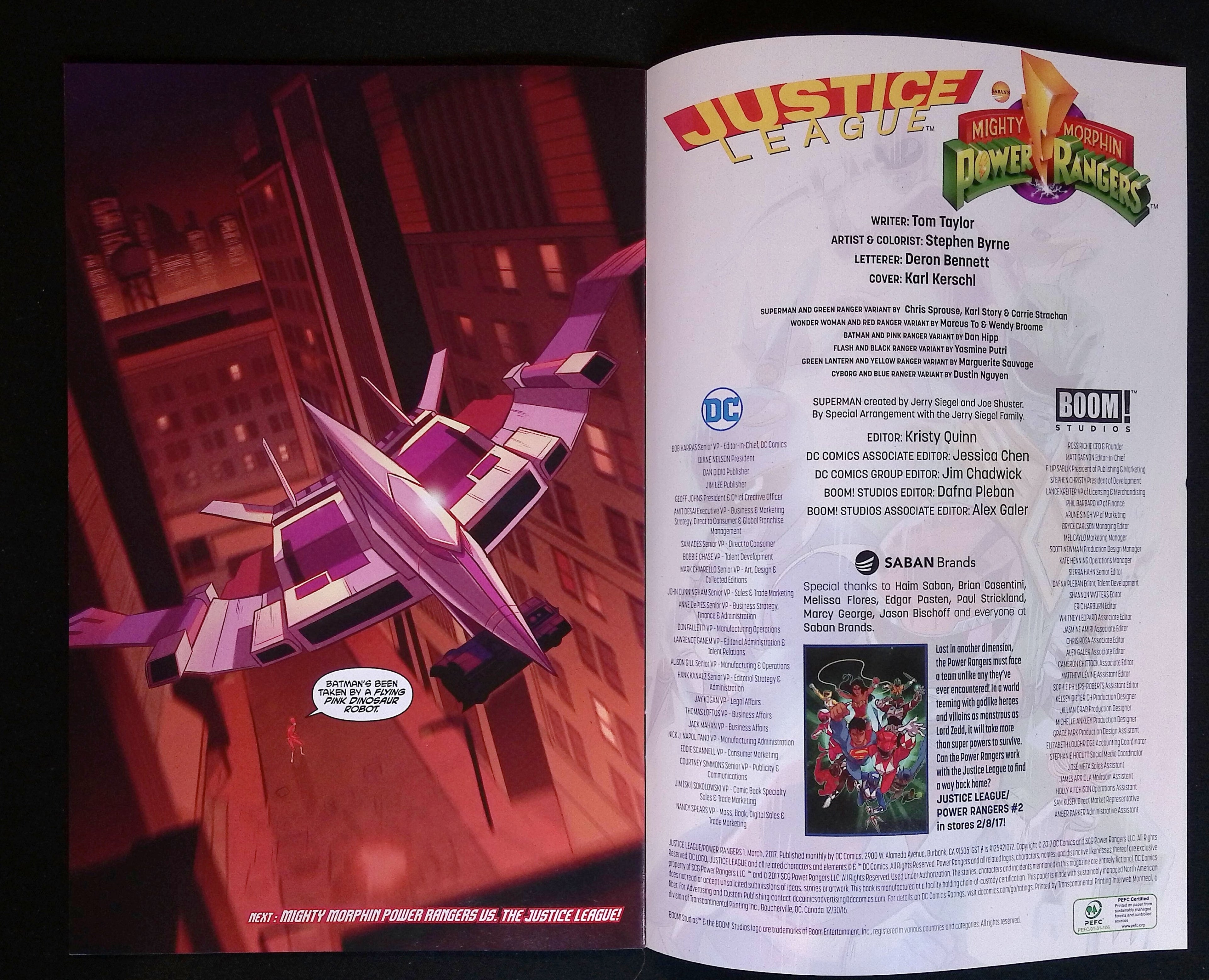 Justice League/Power Rangers # 1 2017 VF+