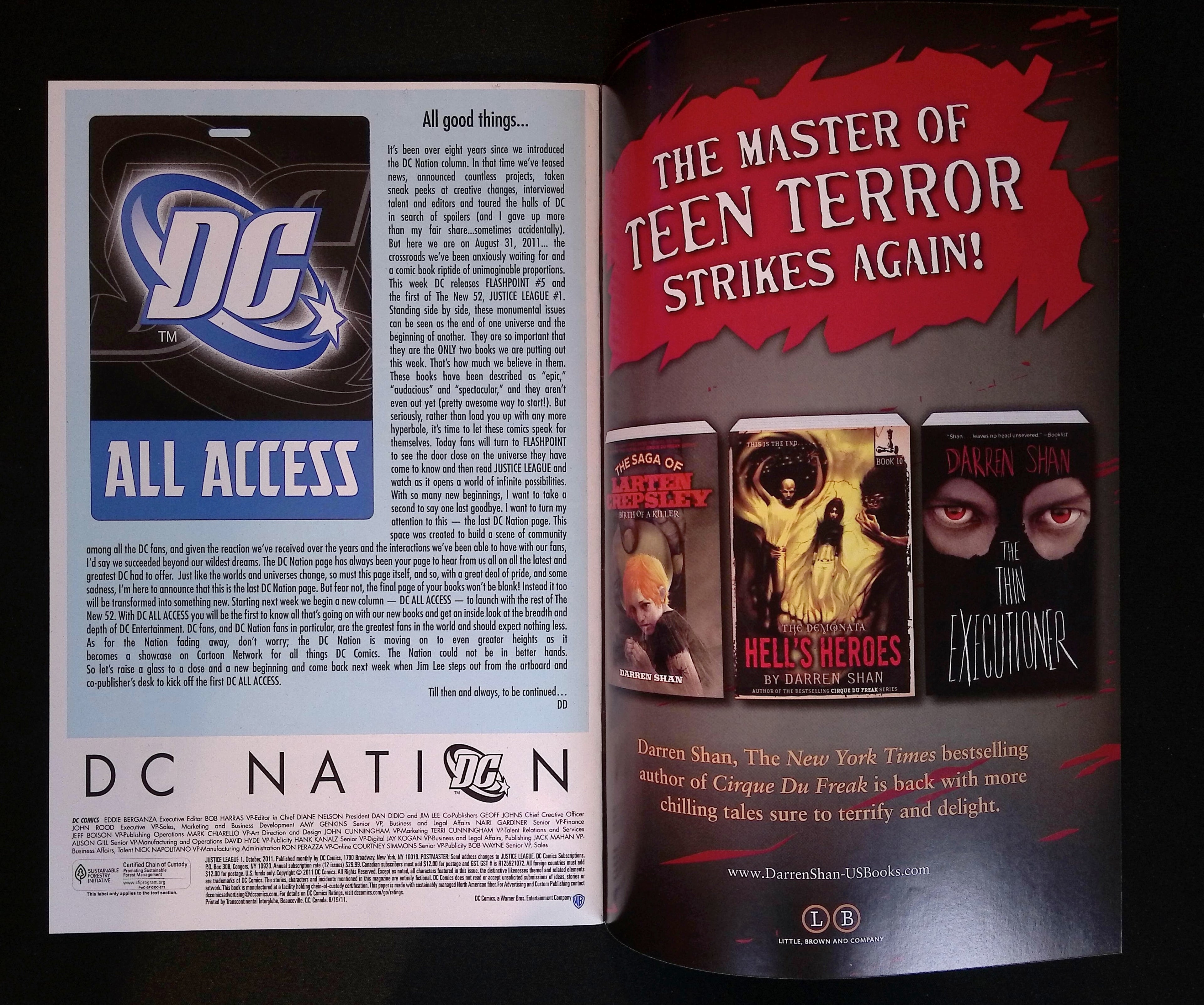 Justice League # 1 Jim Lee 2011 NM-