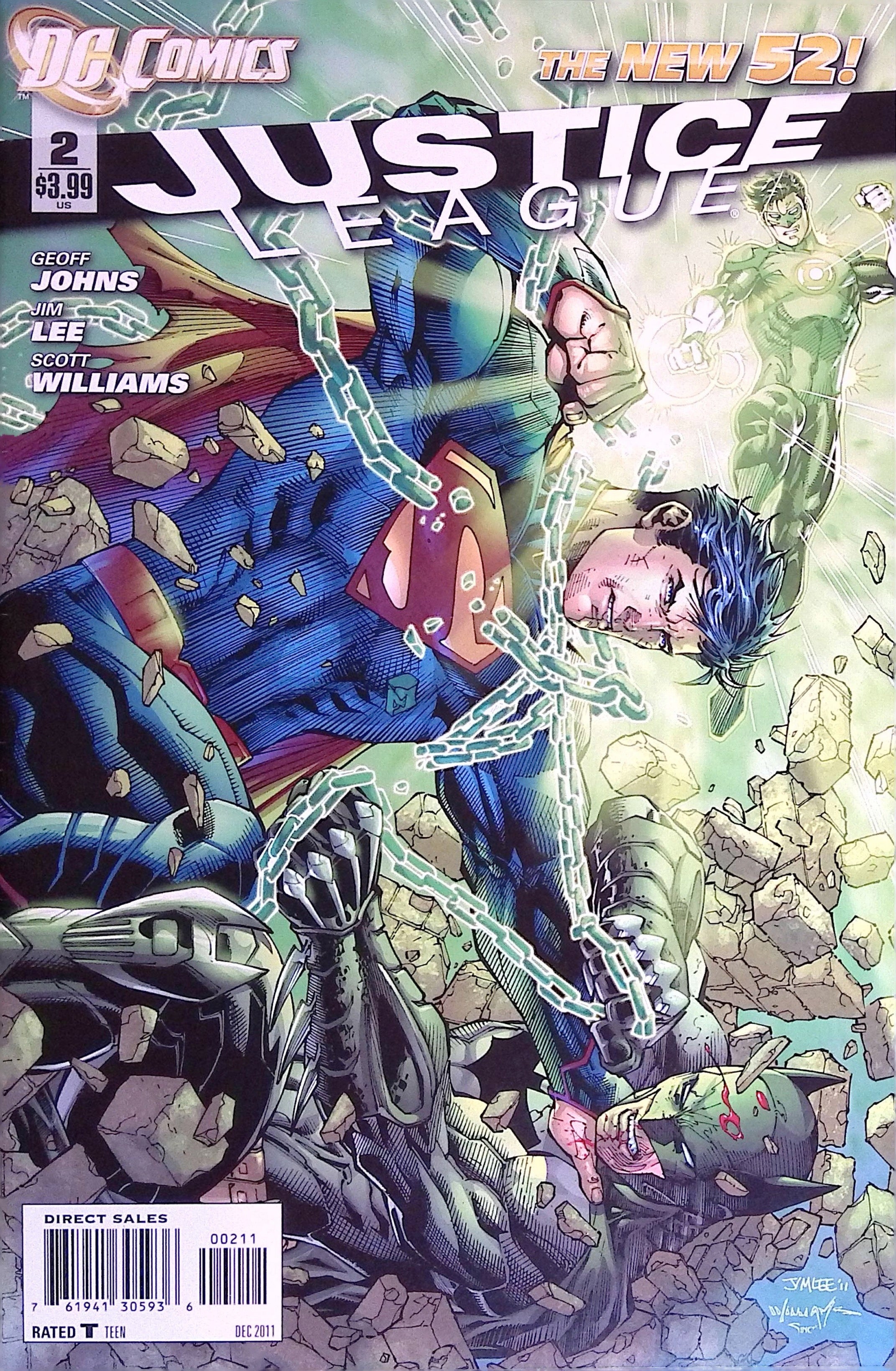Justice League # 2 Jim Lee 2011 VF/NM