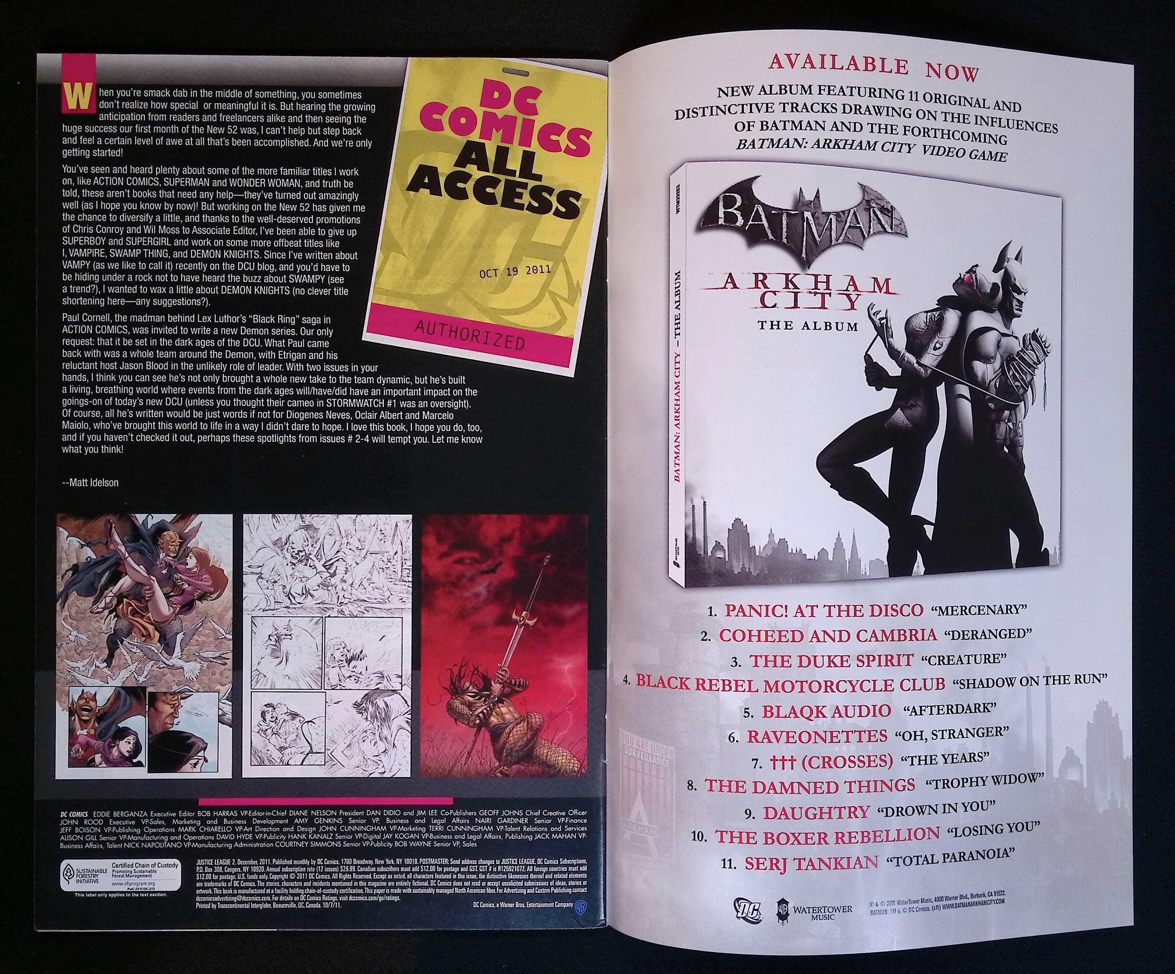 Justice League # 2 Jim Lee 2011 VF/NM