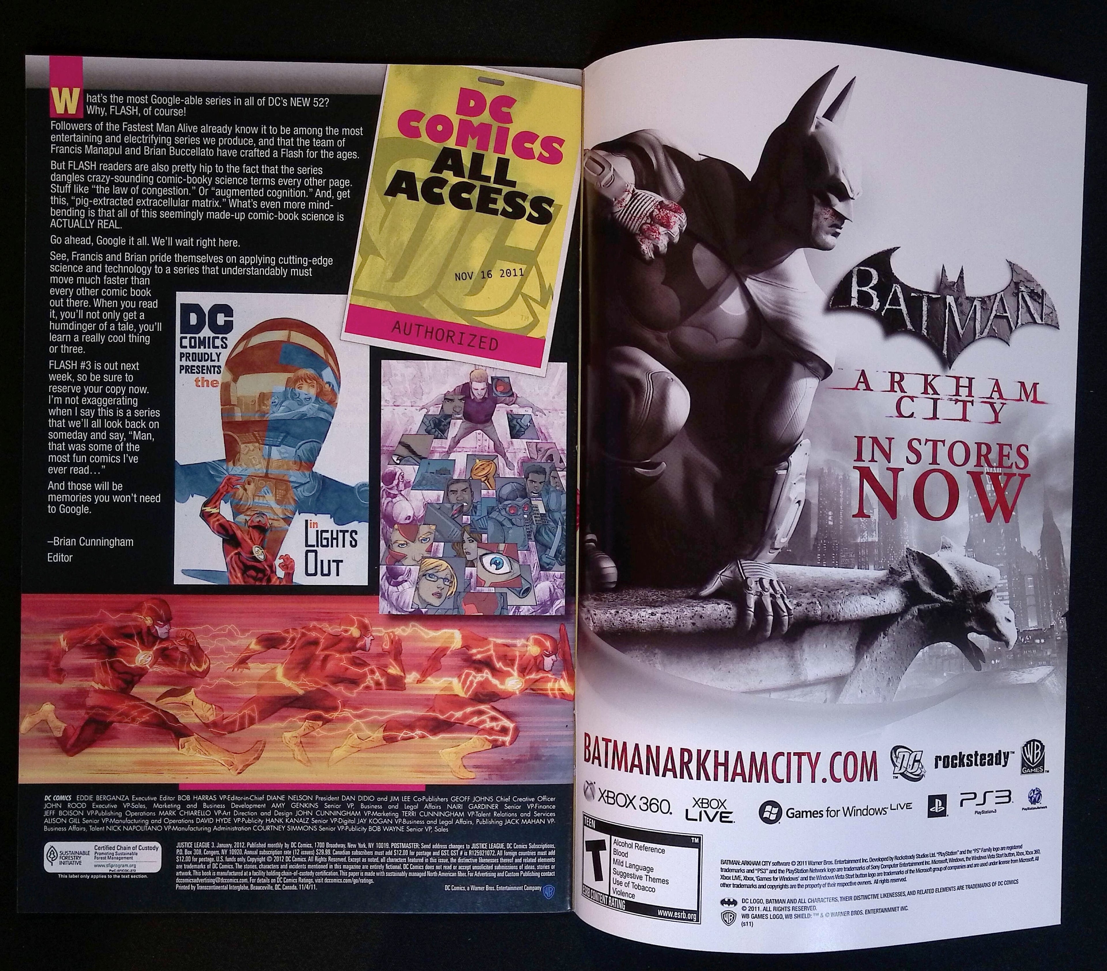 Justice League # 3 Jim Lee 2012 VF/NM