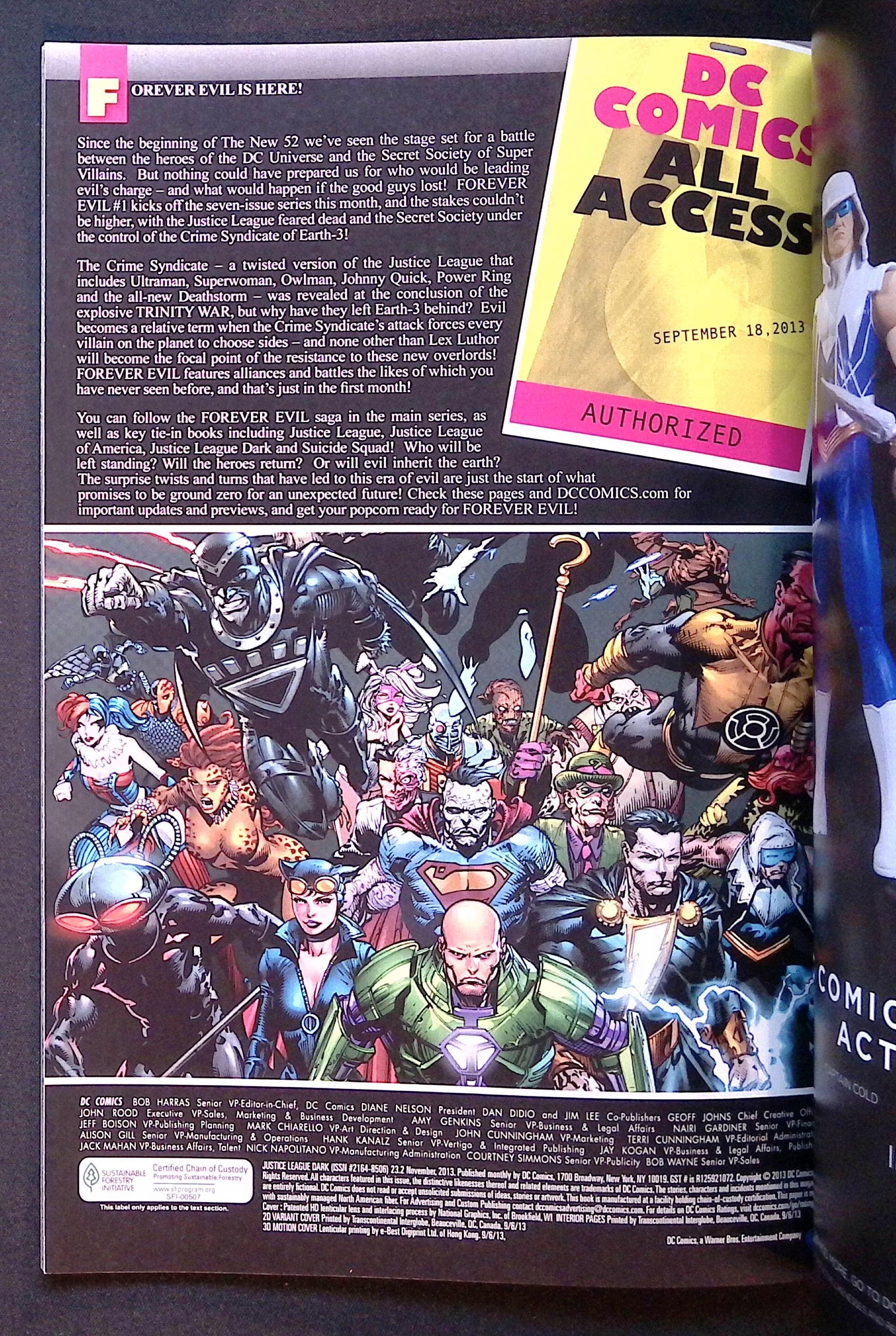 Justice League Dark #23.2: Eclipso # 1 2013 3D Lenticular NM