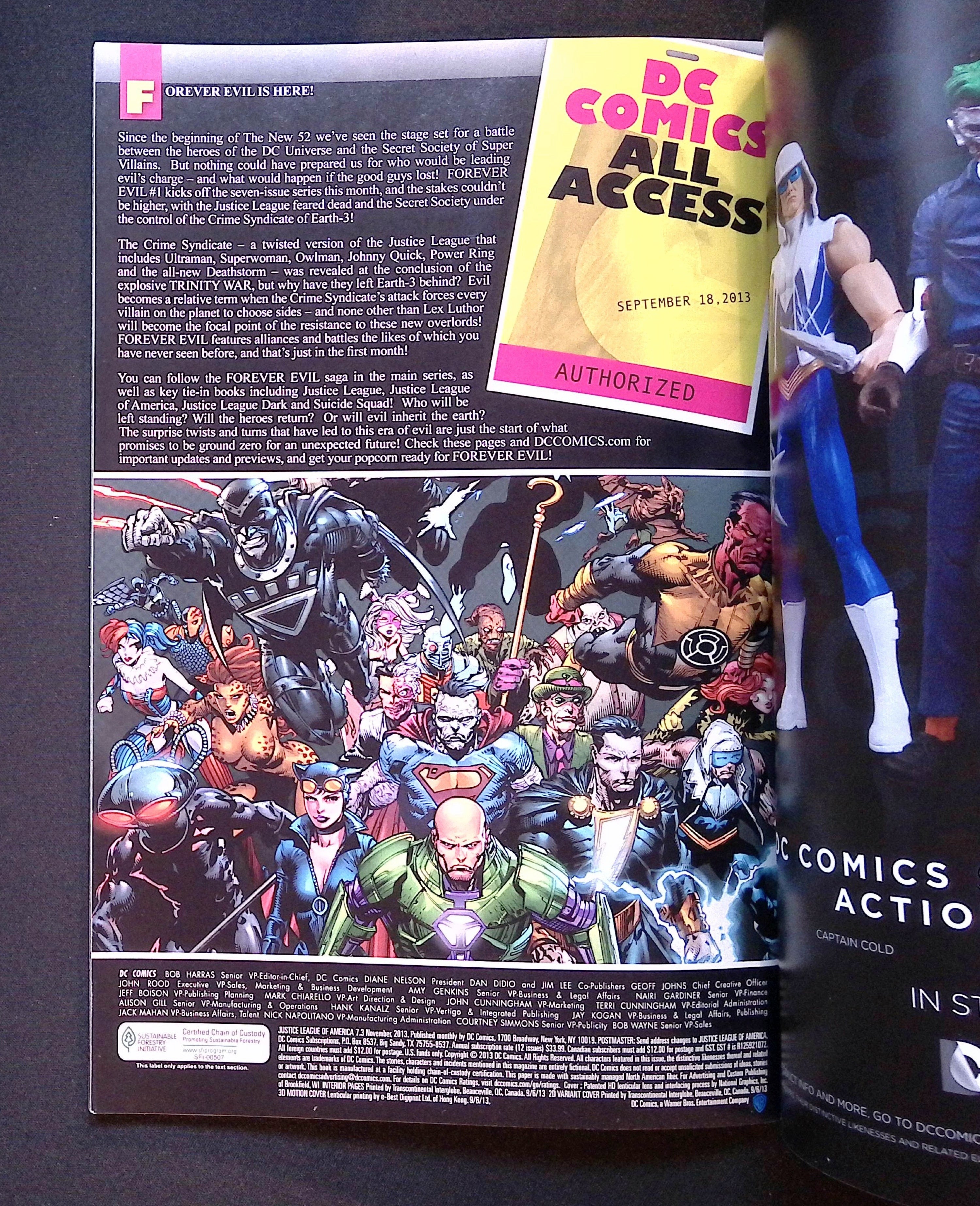 Justice League of America #7.3: Shadow Thief # 1 3D Lenticular Cover NM