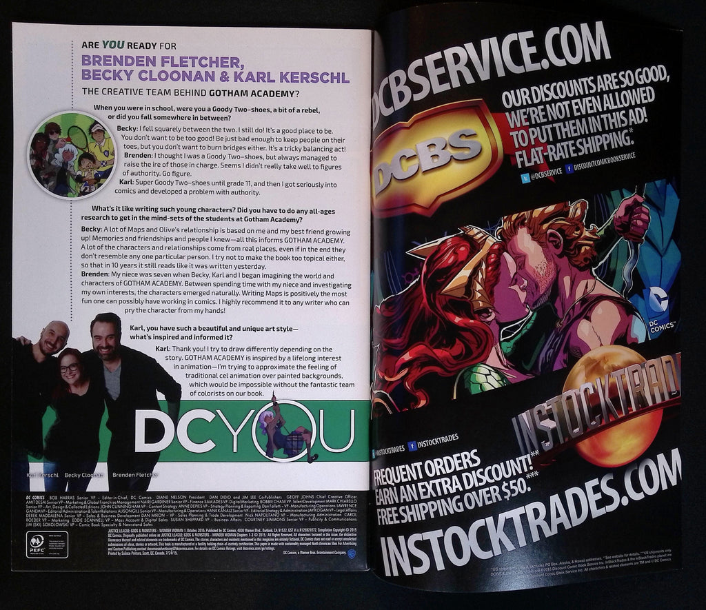 Justice League: Gods and Monsters – Wonder Woman # 1 2015 NM-