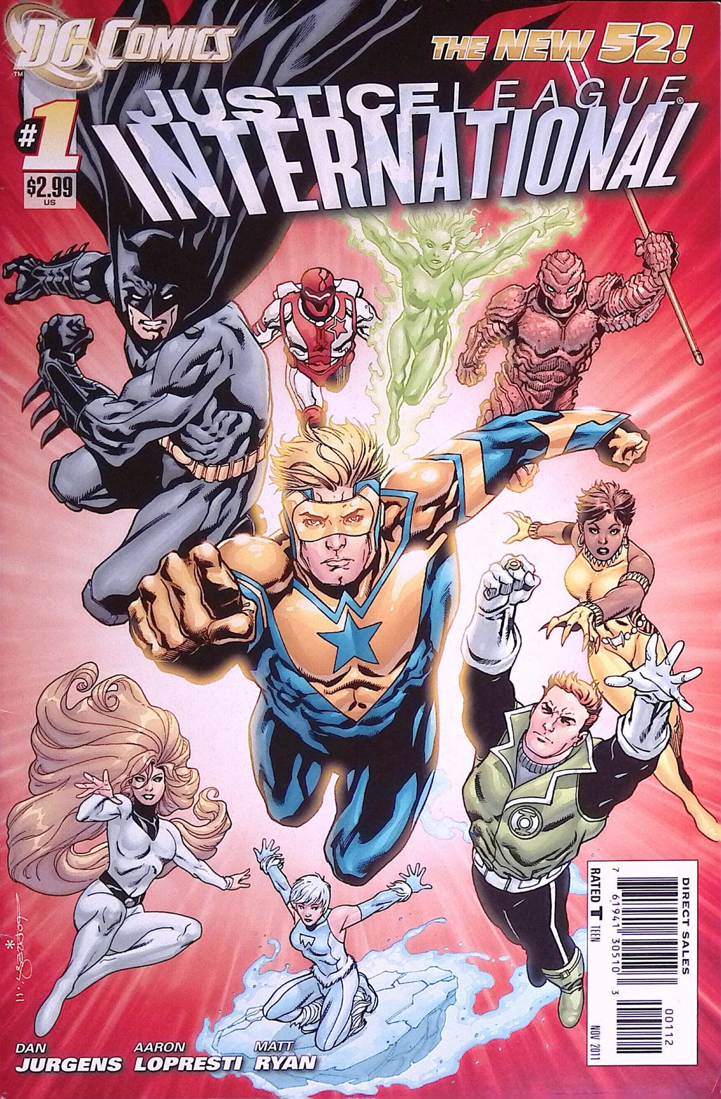Justice League International # 1 Second Print 2011 VF+