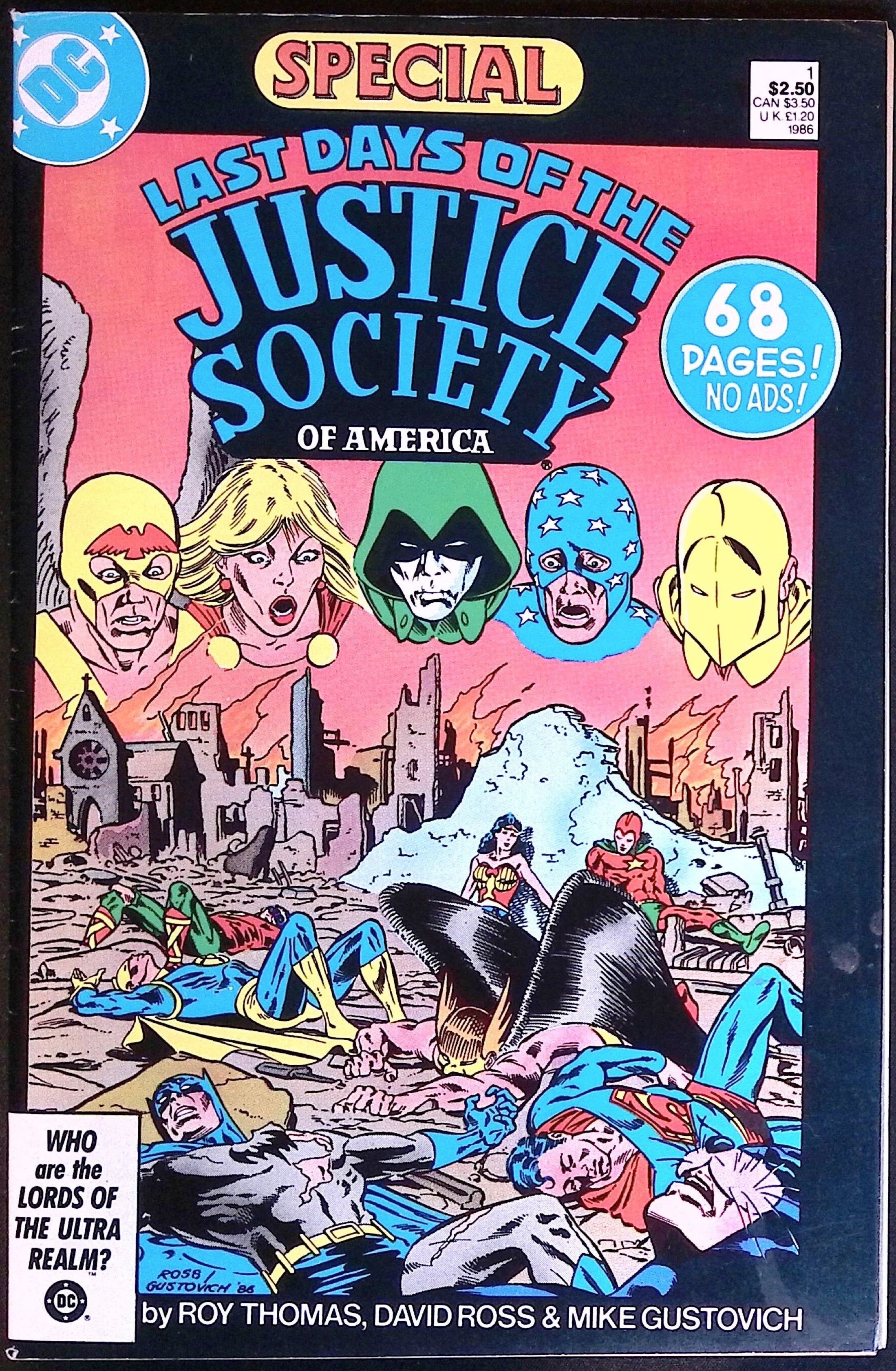 Last Days of the Justice Society of America # 1 1986 VF+