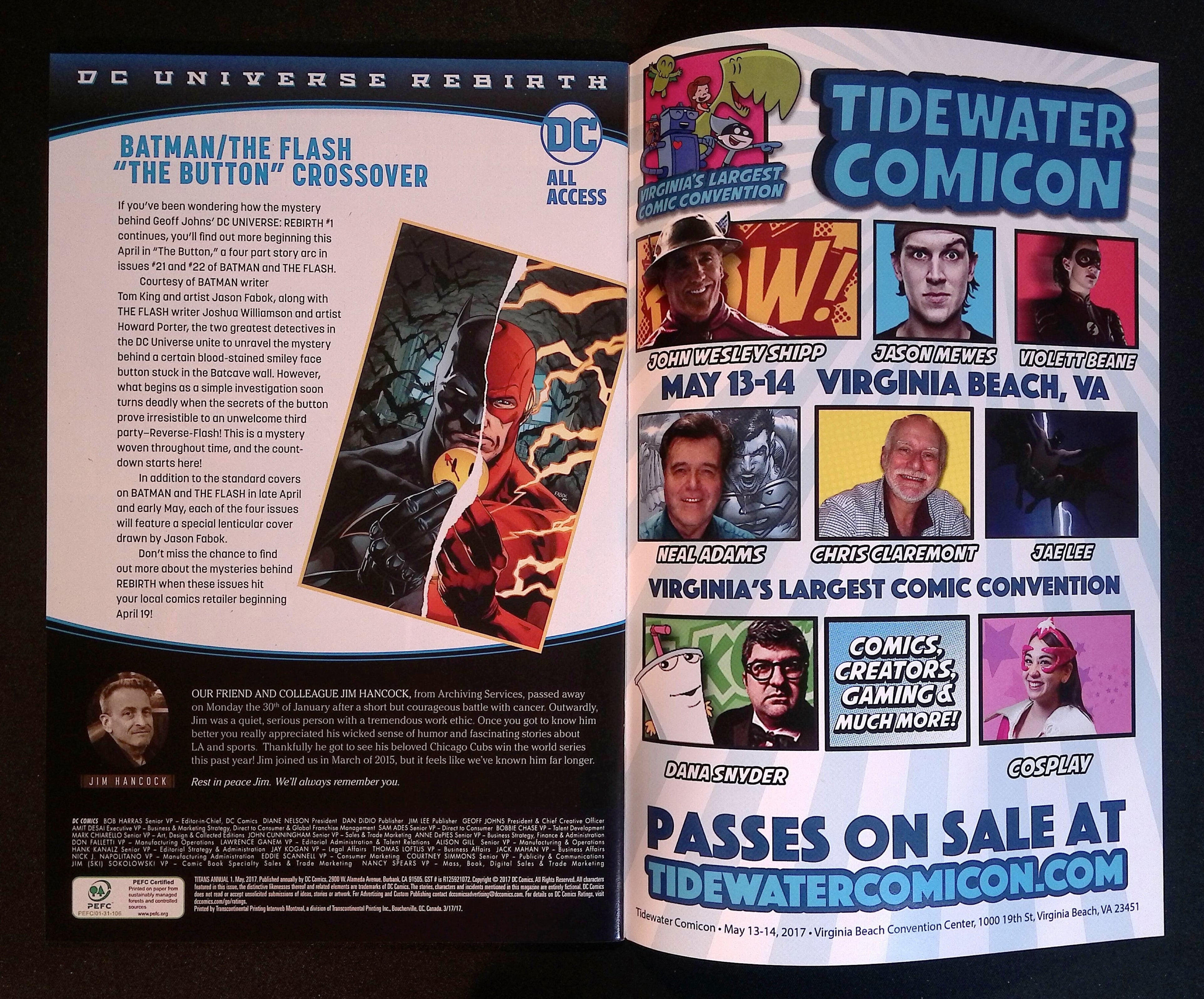 Titans Annual # 1 2017 NM