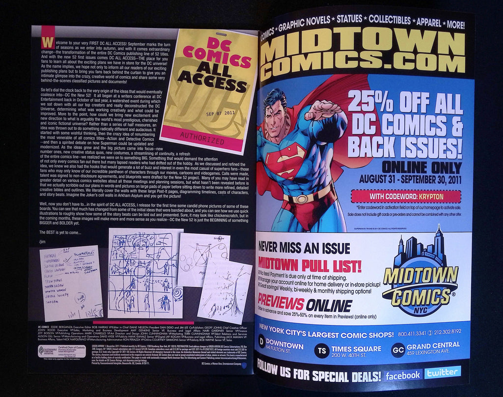 Green Arrow # 1 2011 NM-