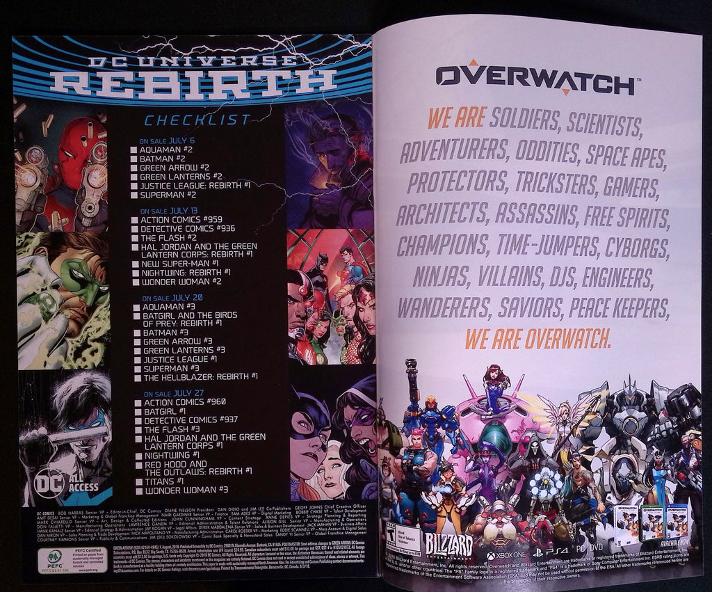 Green Arrow # 1 2016 NM-
